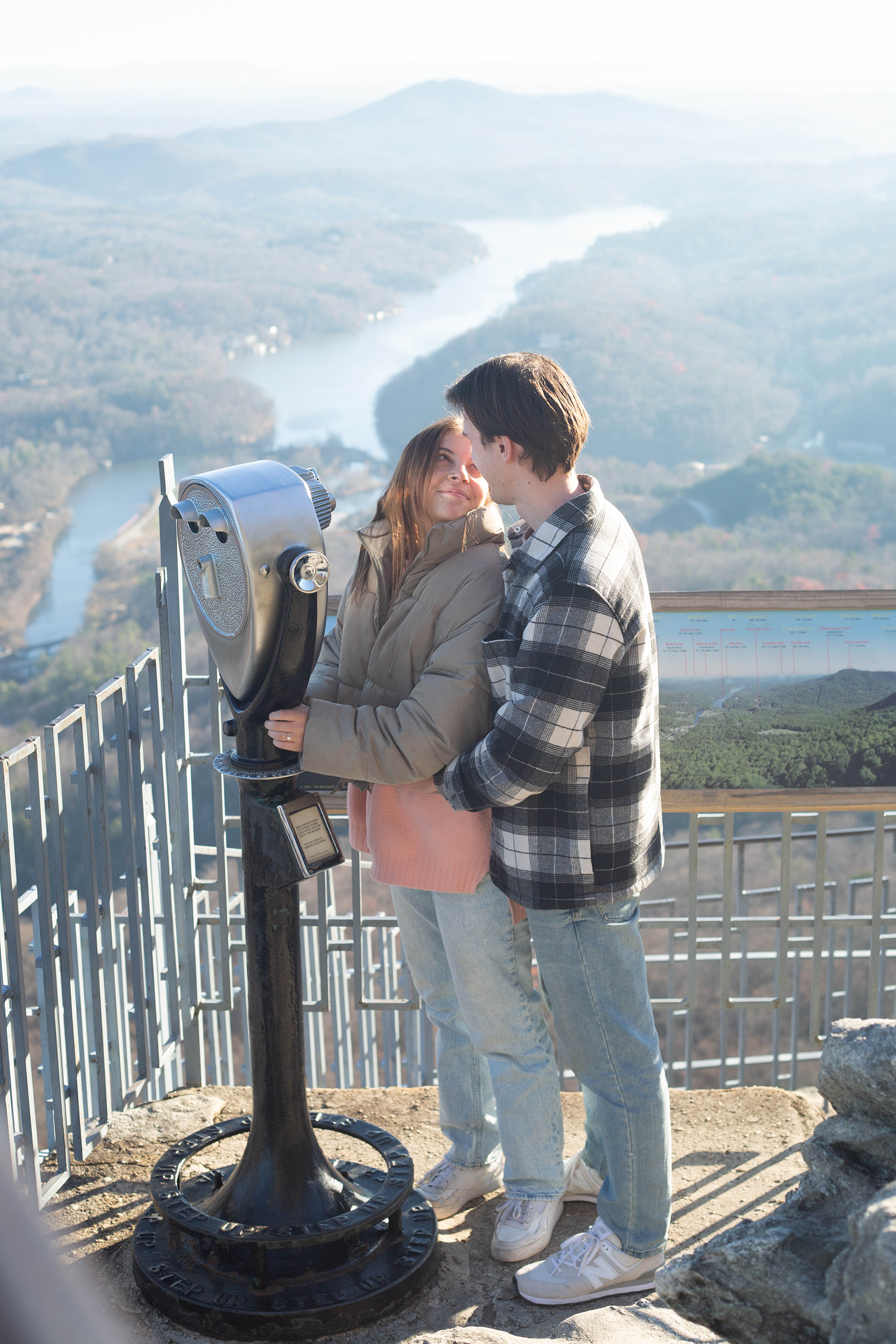 Engagement photos at Chimney Rock | Christine Scott Photography