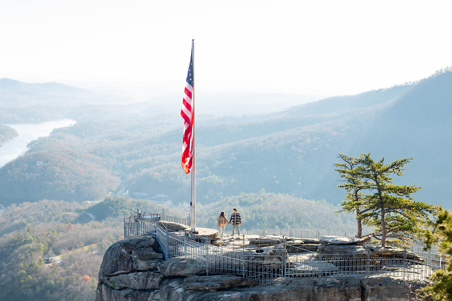 Engagement photos at Chimney Rock State Park | Christine Scott Photography