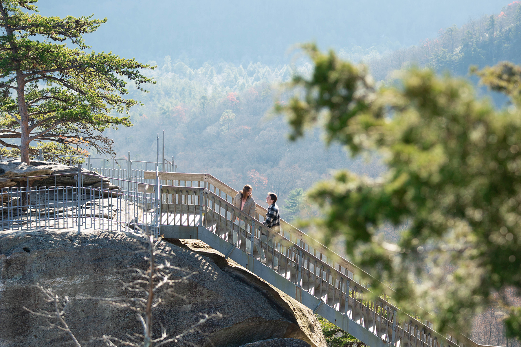 Engagement photos at Chimney Rock | Christine Scott Photography