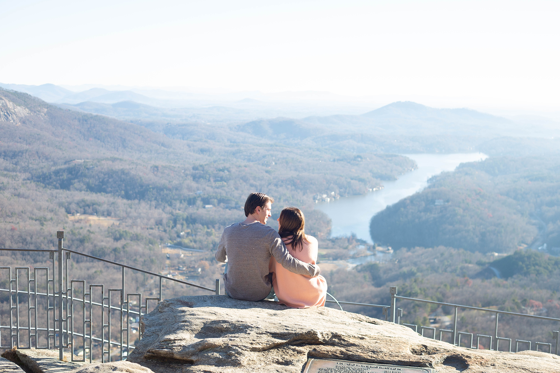 Engagement photos at Chimney Rock | Christine Scott Photography