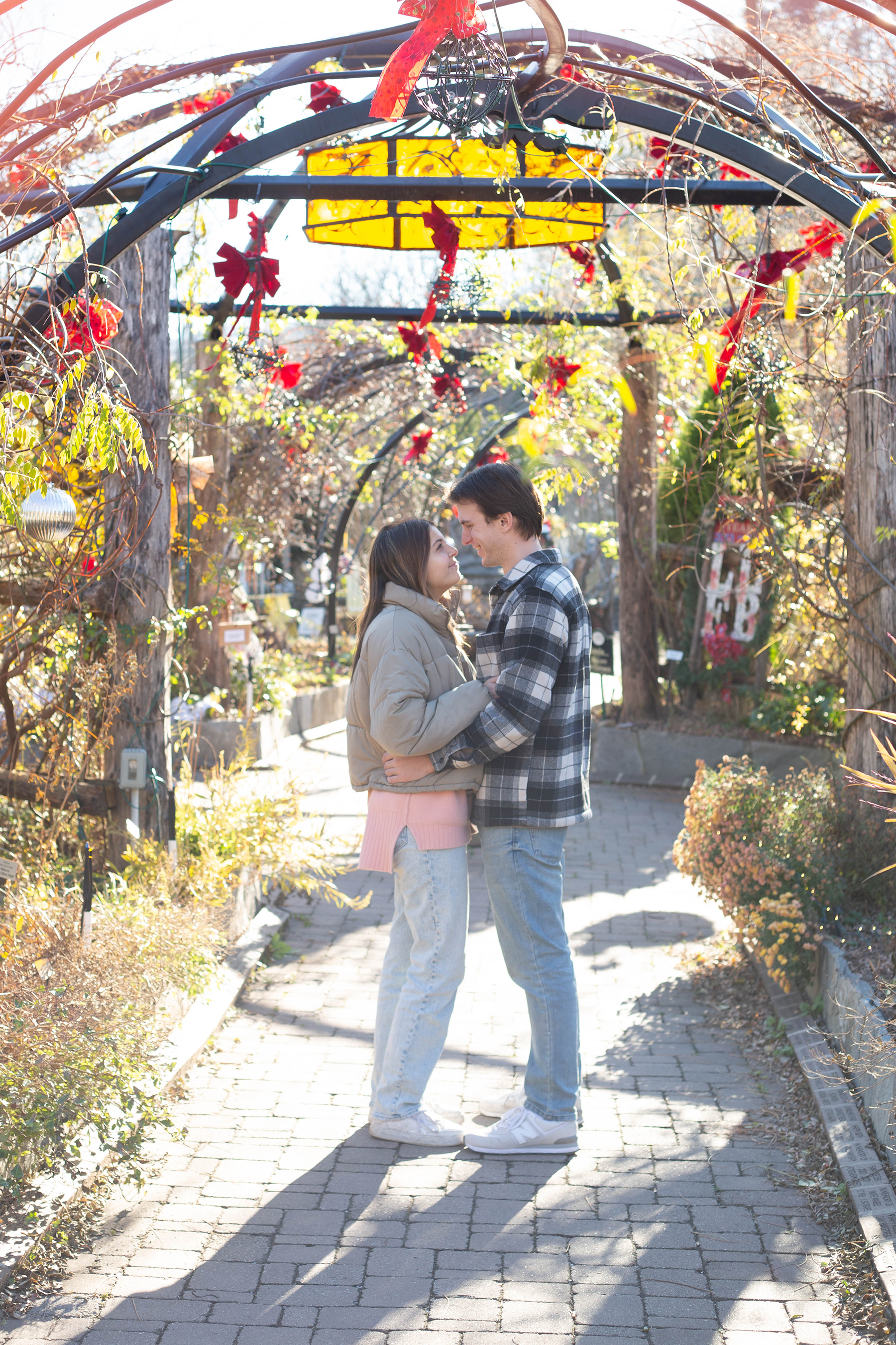 Engagement photos at Lake Lure Flowering Bridge | Christine Scott Photography