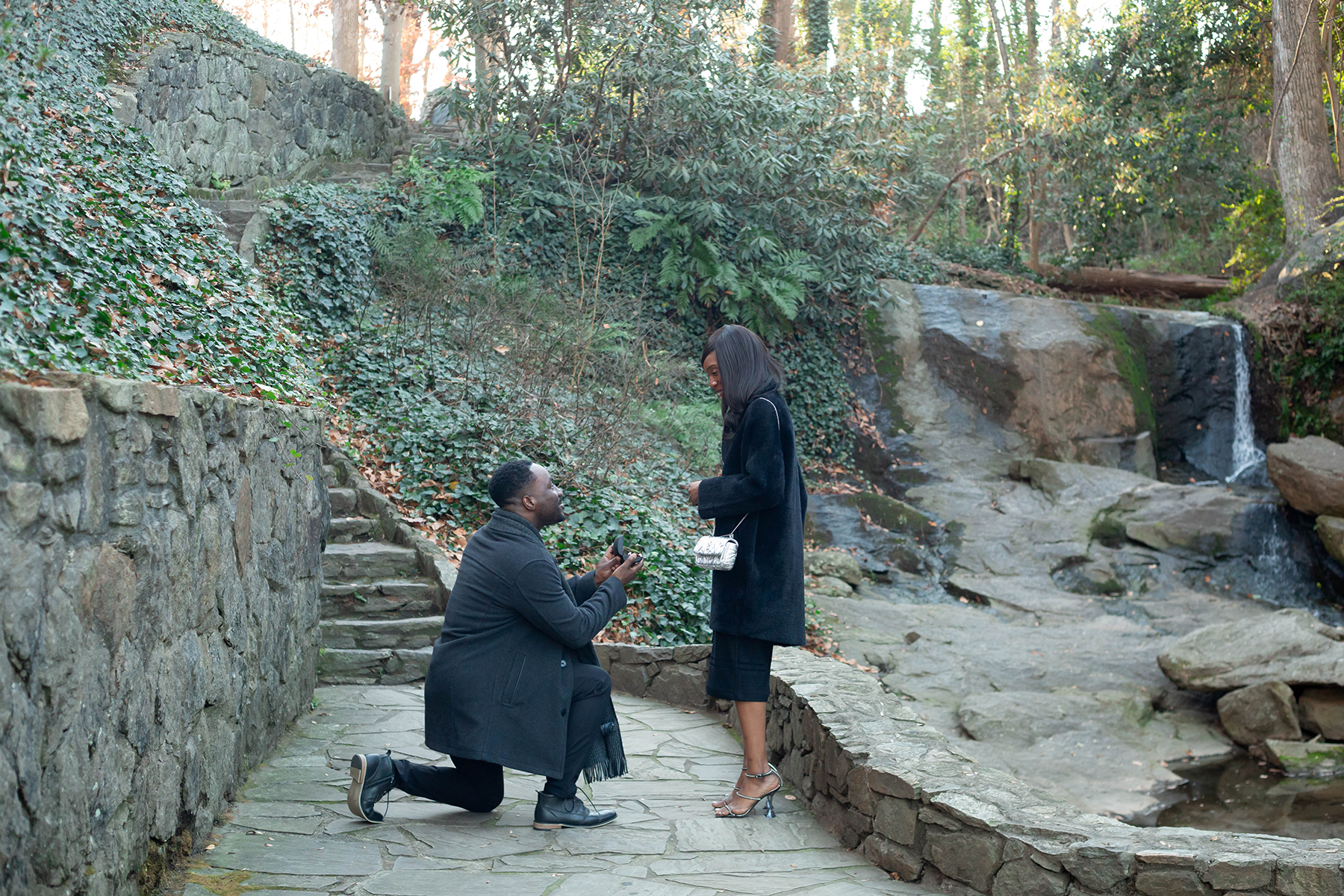 Proposal in downtown Greenville, SC | Christine Scott Photography