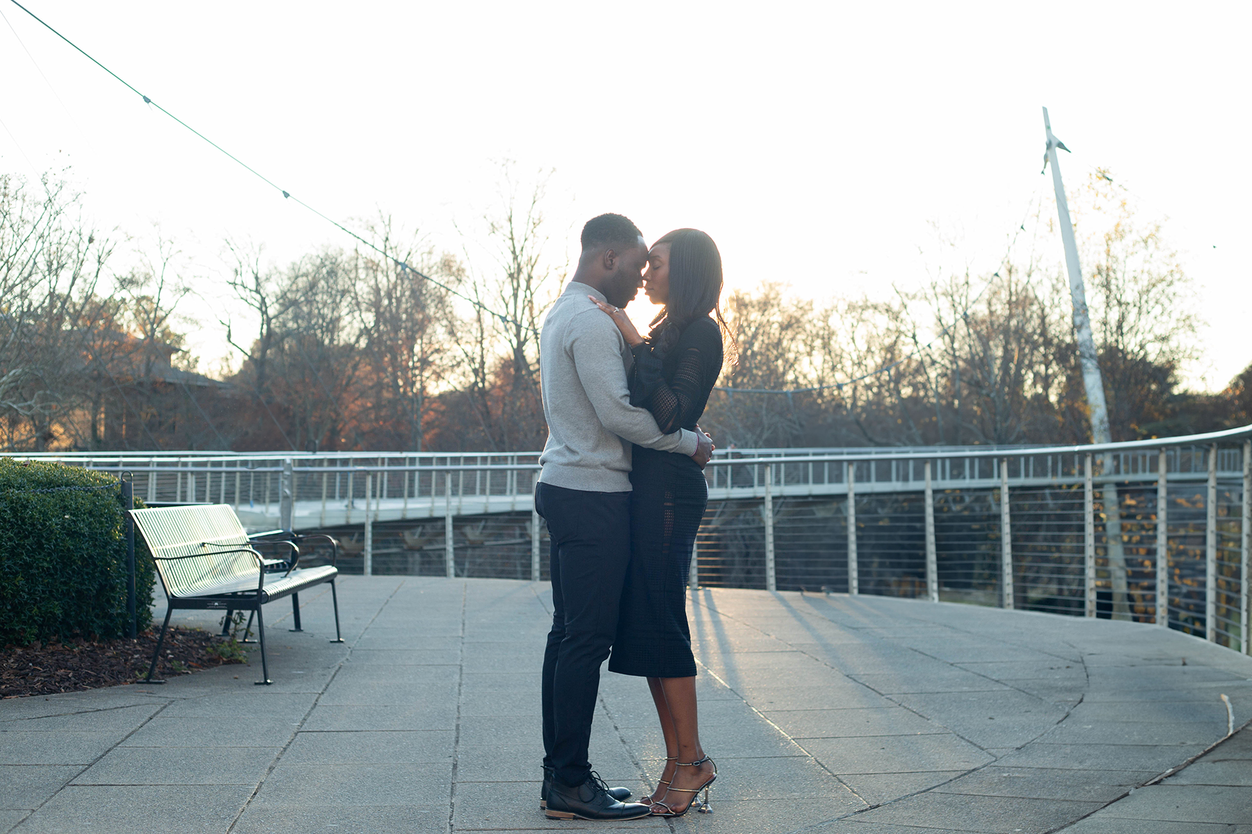 Engagement photos in Falls Park | Christine Scott Photography