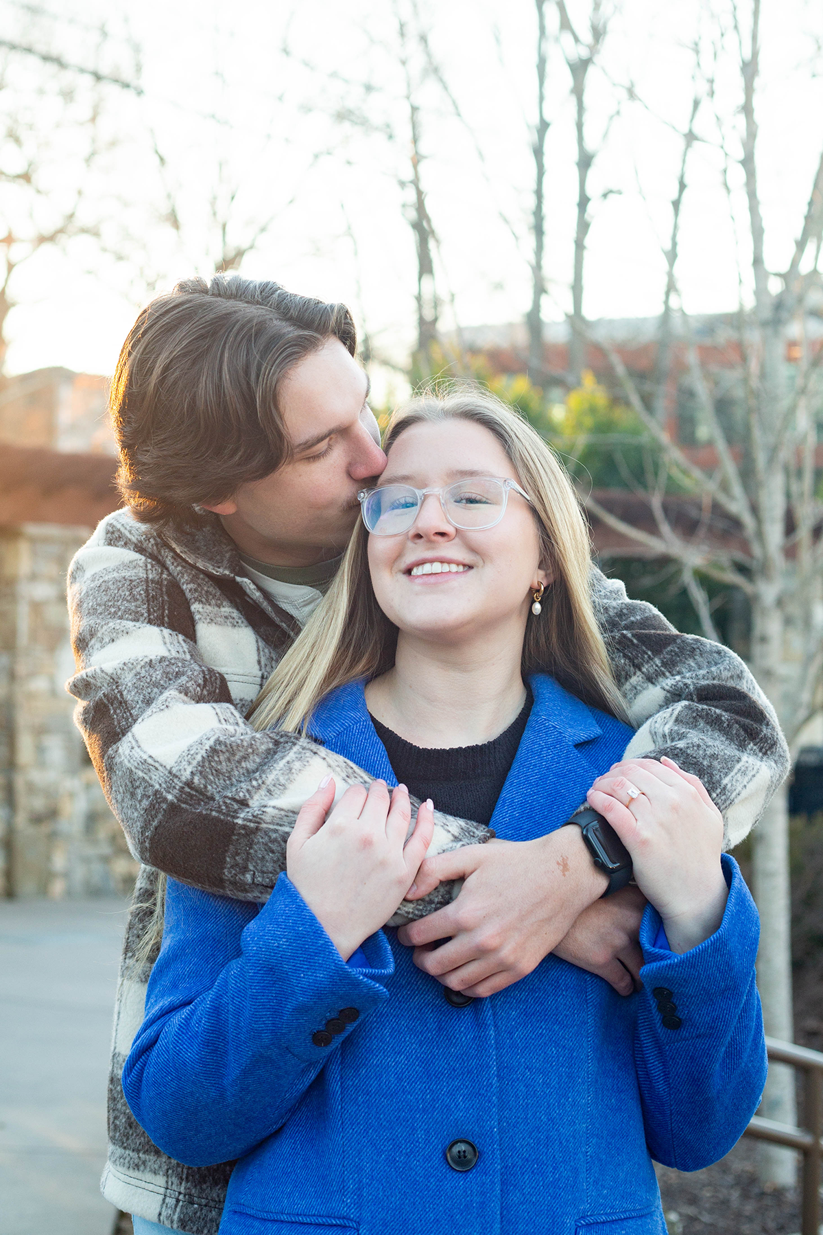 Engagement photos in Cancer Survivors Park, Greenville, SC | Christine Scott Photography