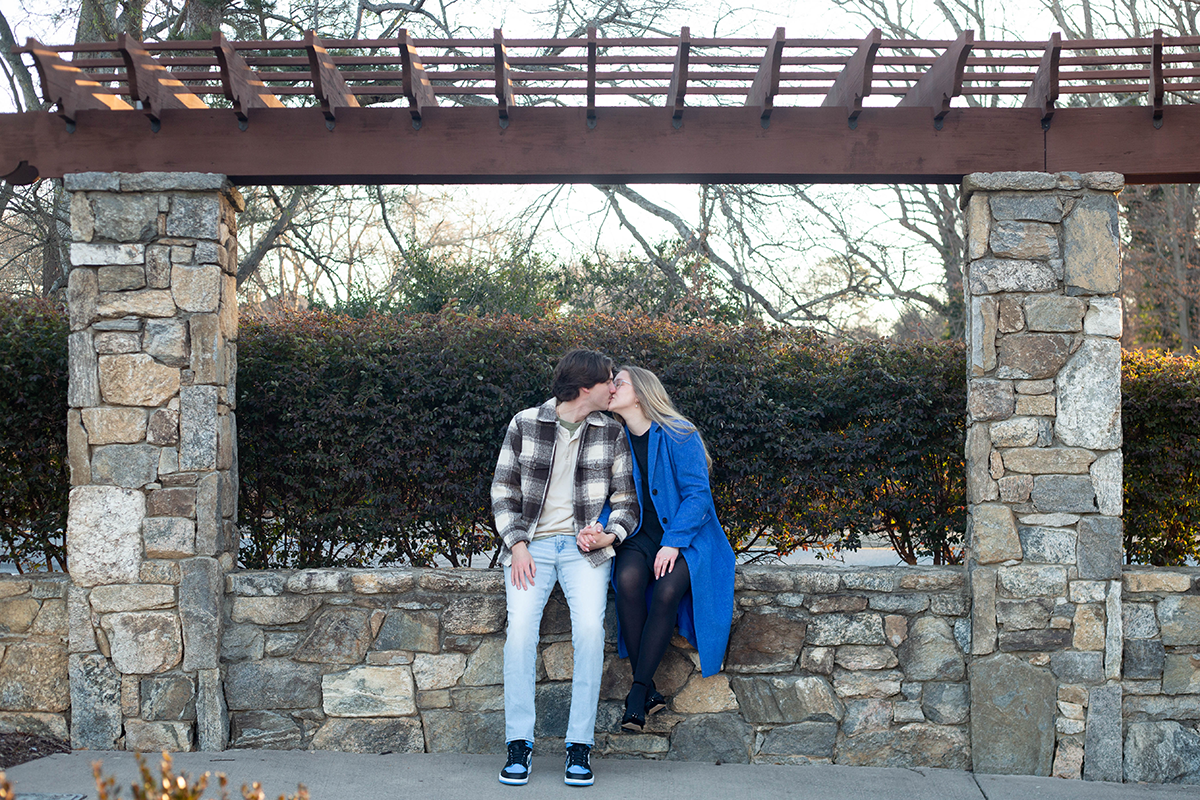 Engagement photos in Cancer Survivors Park, Greenville, SC | Christine Scott Photography