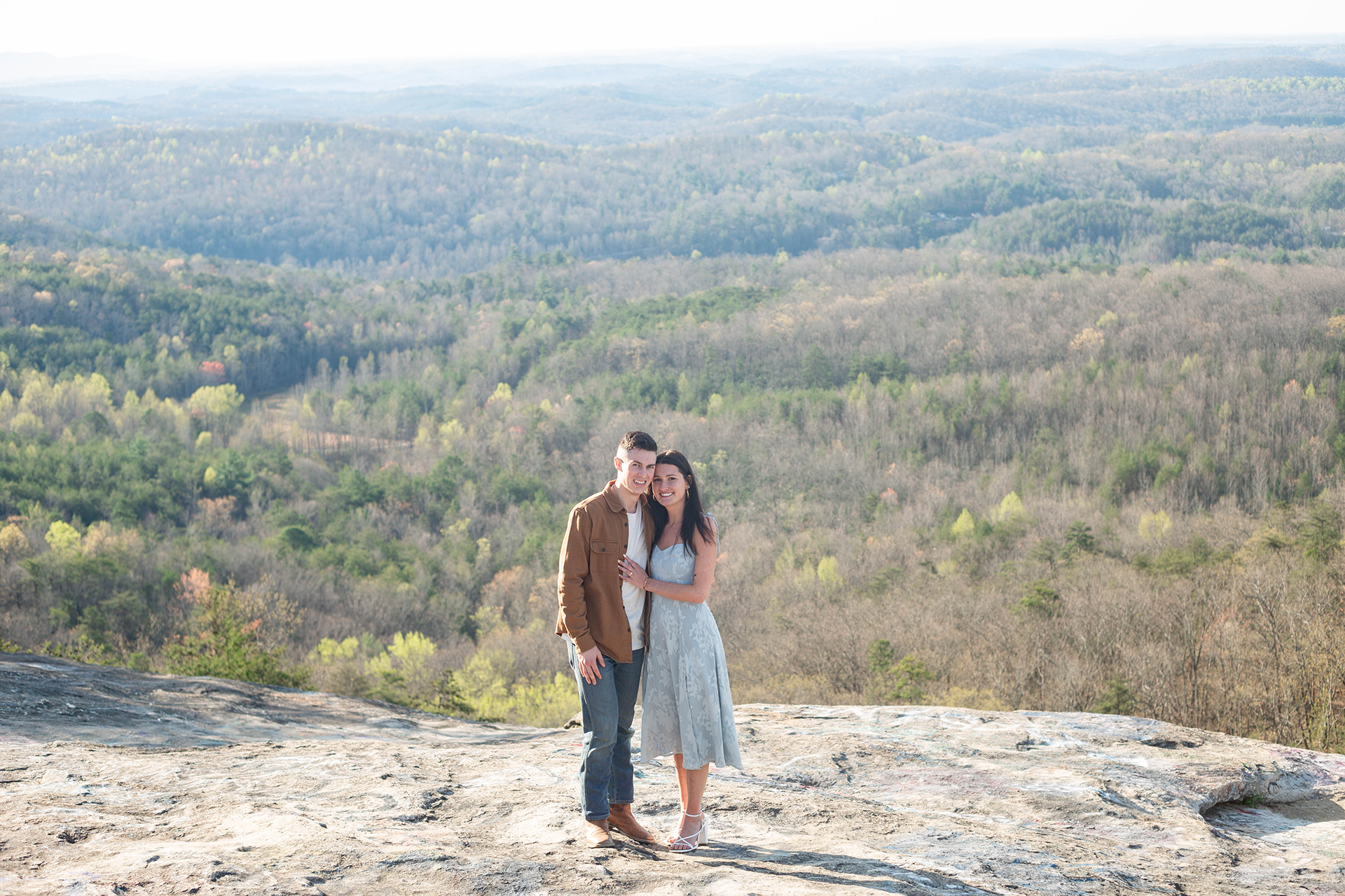 Engagement photos at Bald Rock in South Carolina | Christine Scott Photography