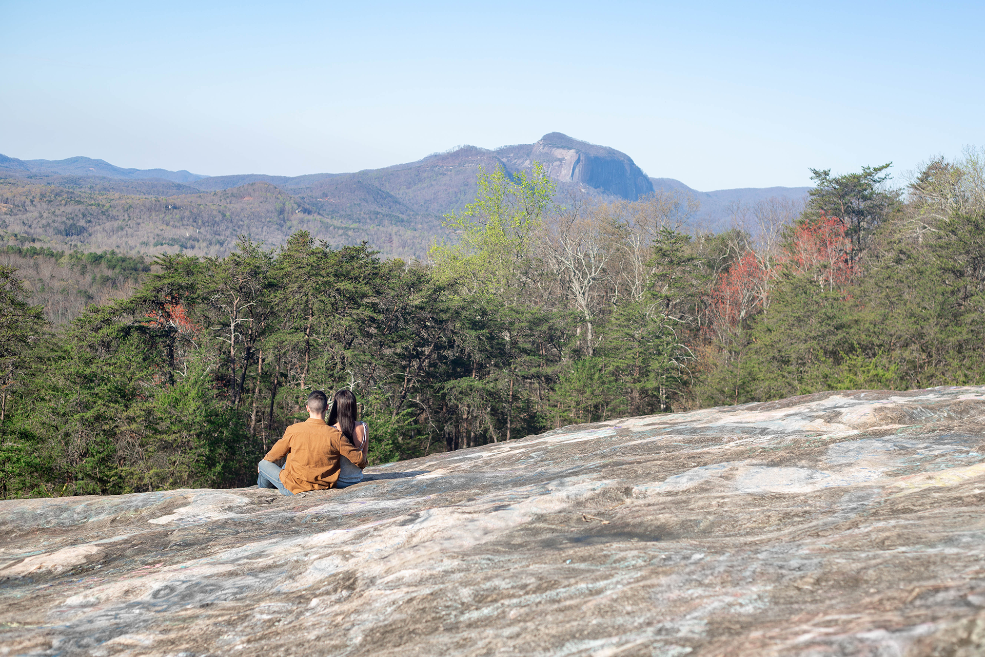 Engagement photos at Bald Rock in South Carolina | Christine Scott Photography