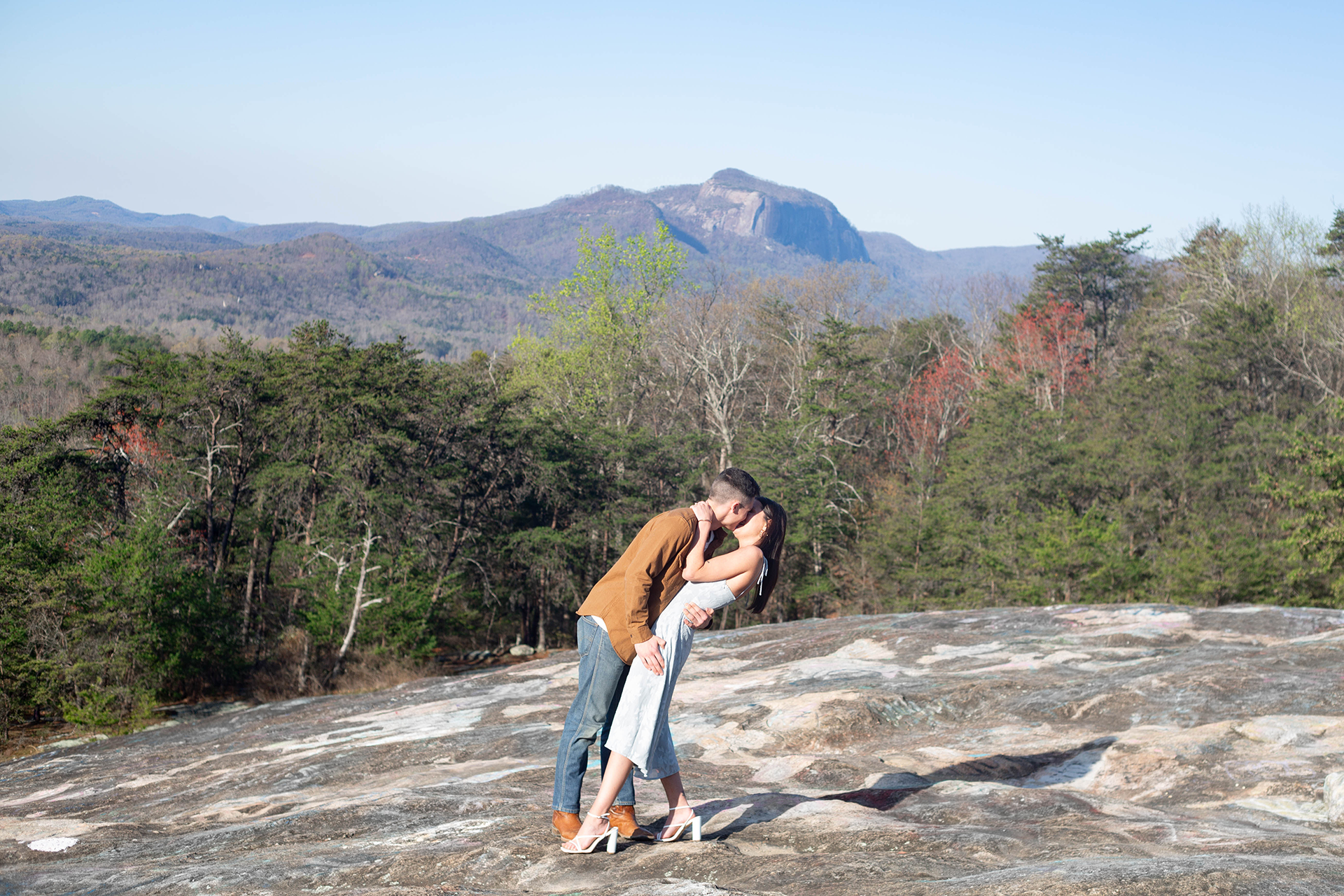 Engagement photos at Bald Rock in South Carolina | Christine Scott Photography