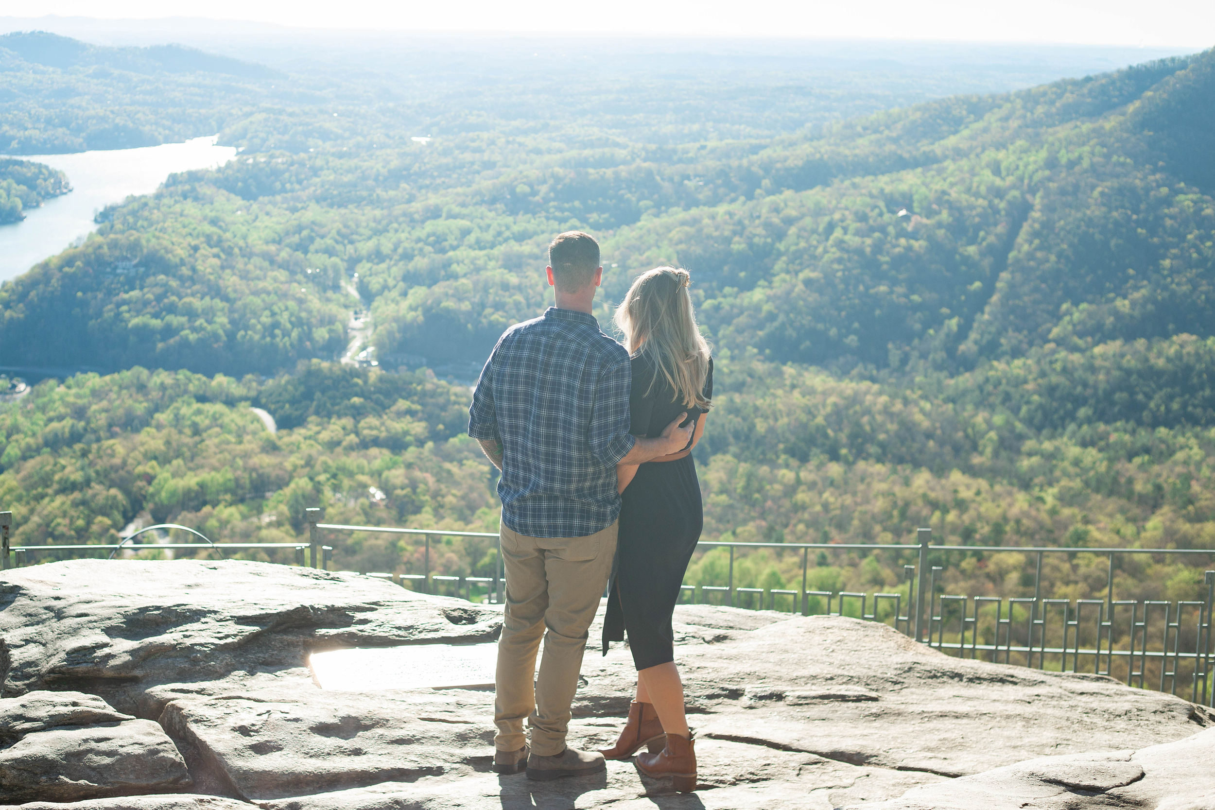 Proposal at Chimney Rock State Park | Christine Scott Photography