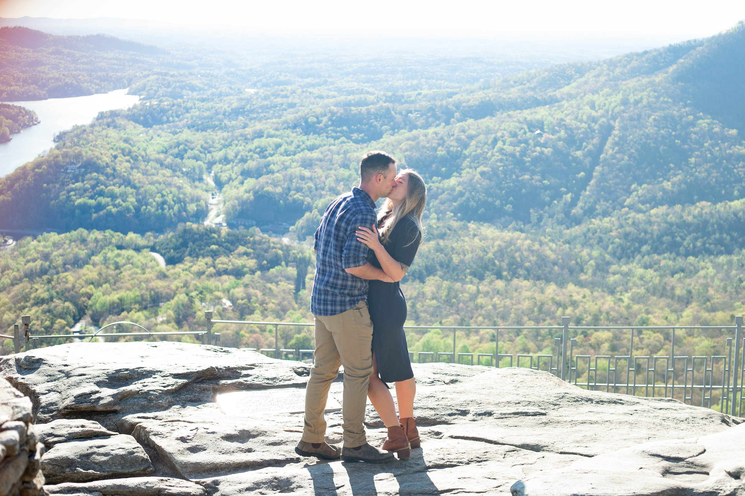 Engagement photos at Chimney Rock State Park | Christine Scott Photography