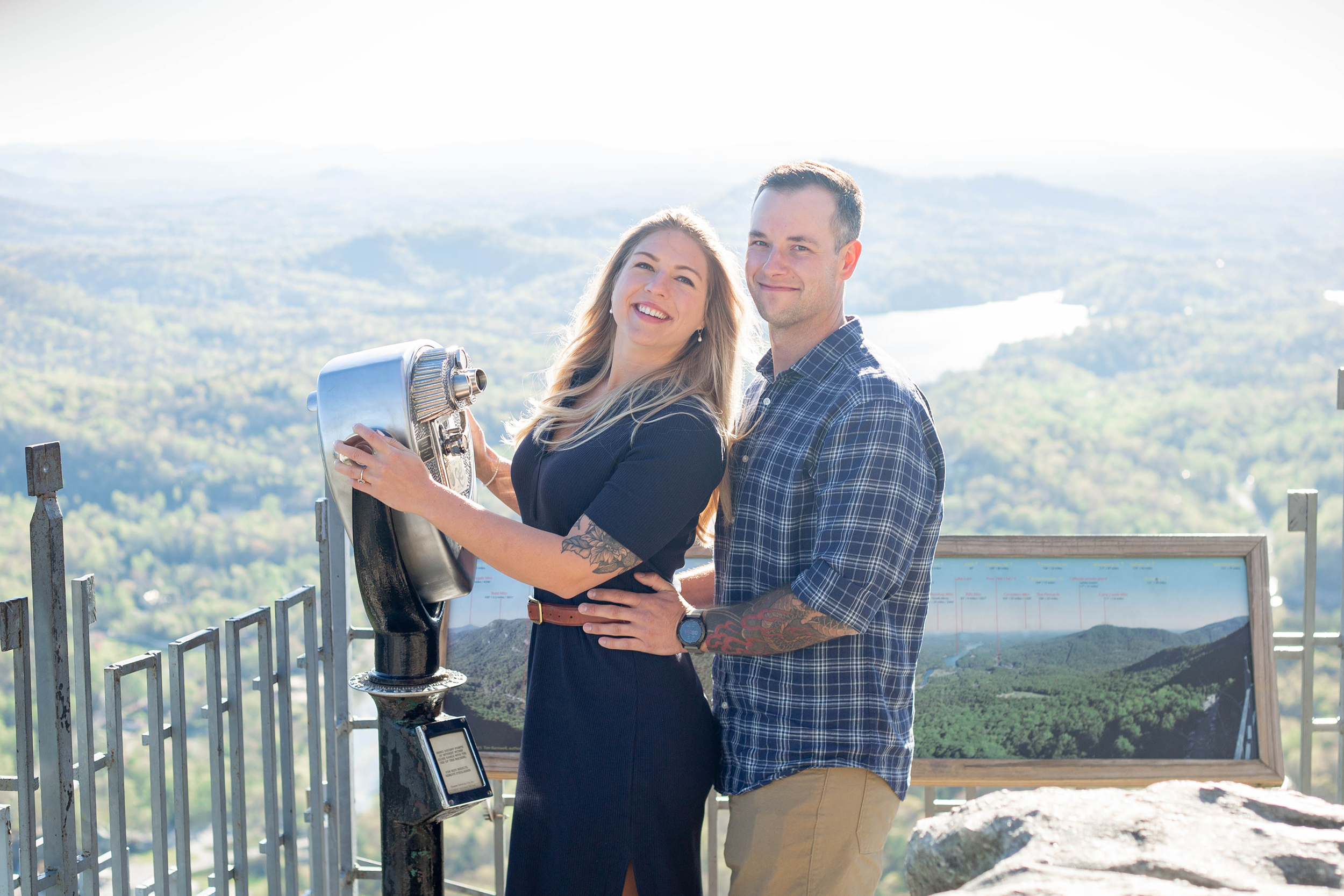 Proposal at Chimney Rock State Park | Christine Scott Photography