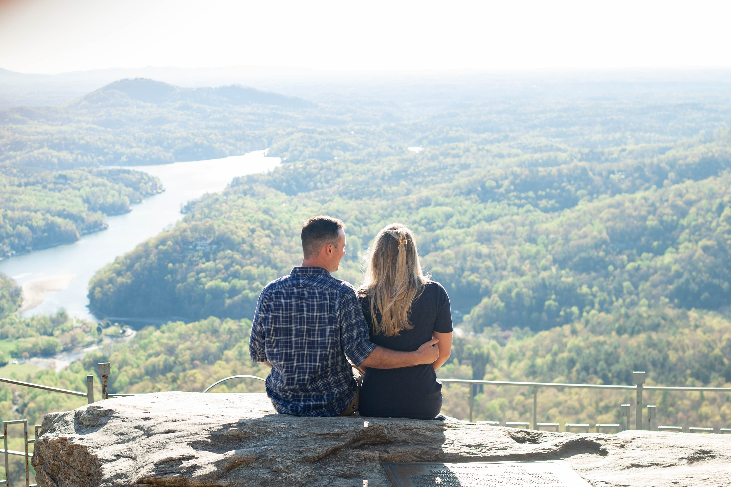 Engagement photos at Chimney Rock State Park | Christine Scott Photography