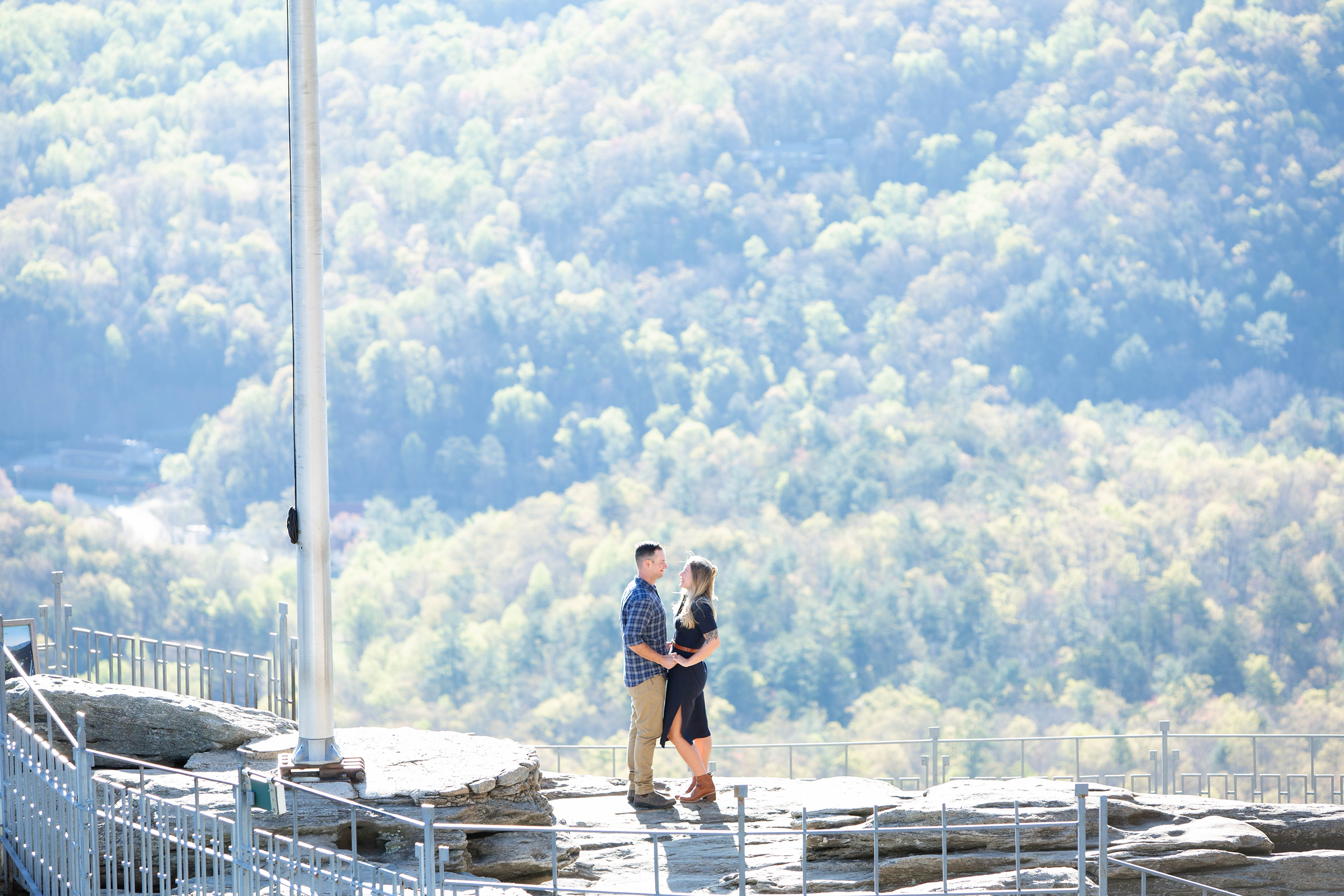 Proposal at Chimney Rock State Park | Christine Scott Photography