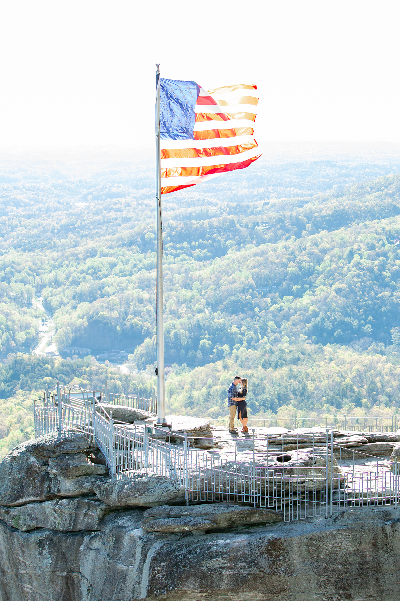 Engagement photos at Chimney Rock State Park | Christine Scott Photography