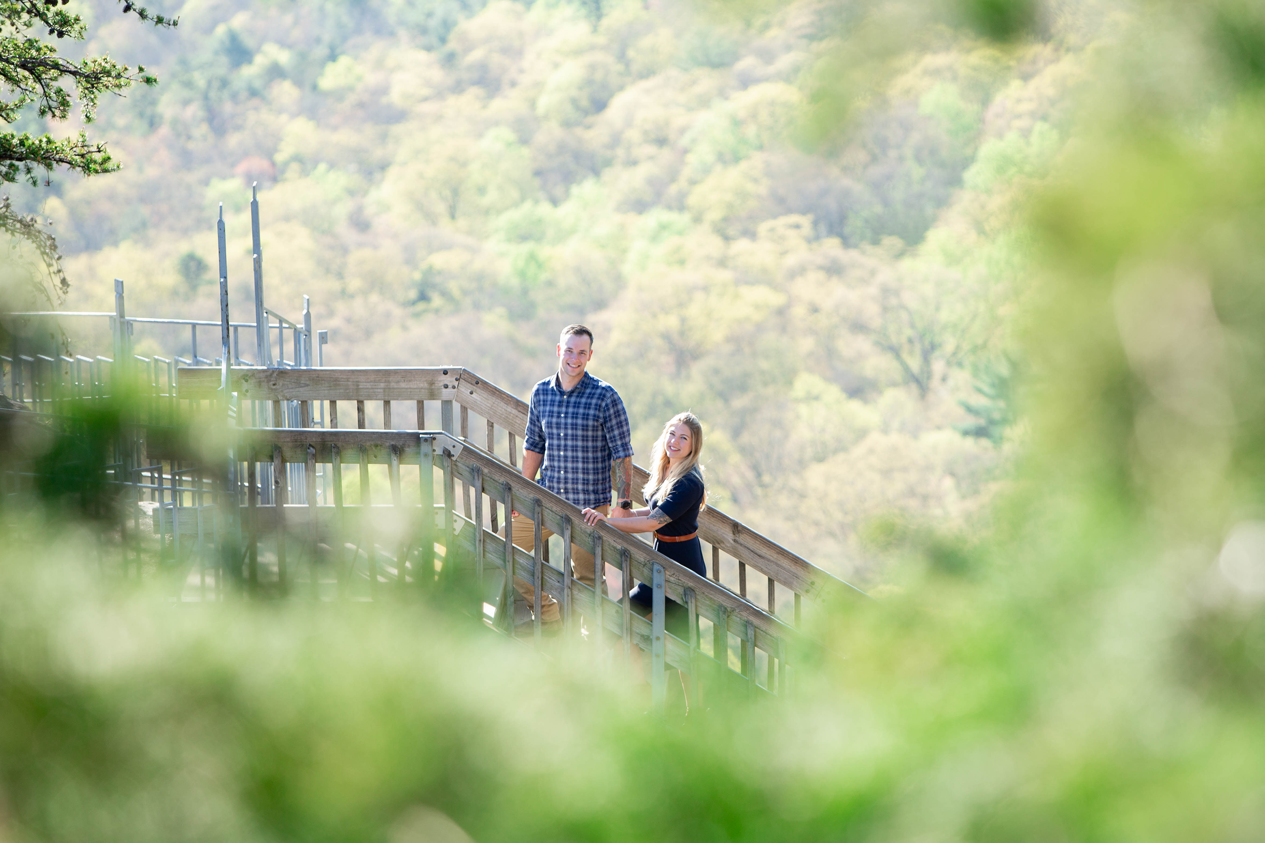 Engagement photos at Chimney Rock State Park | Christine Scott Photography