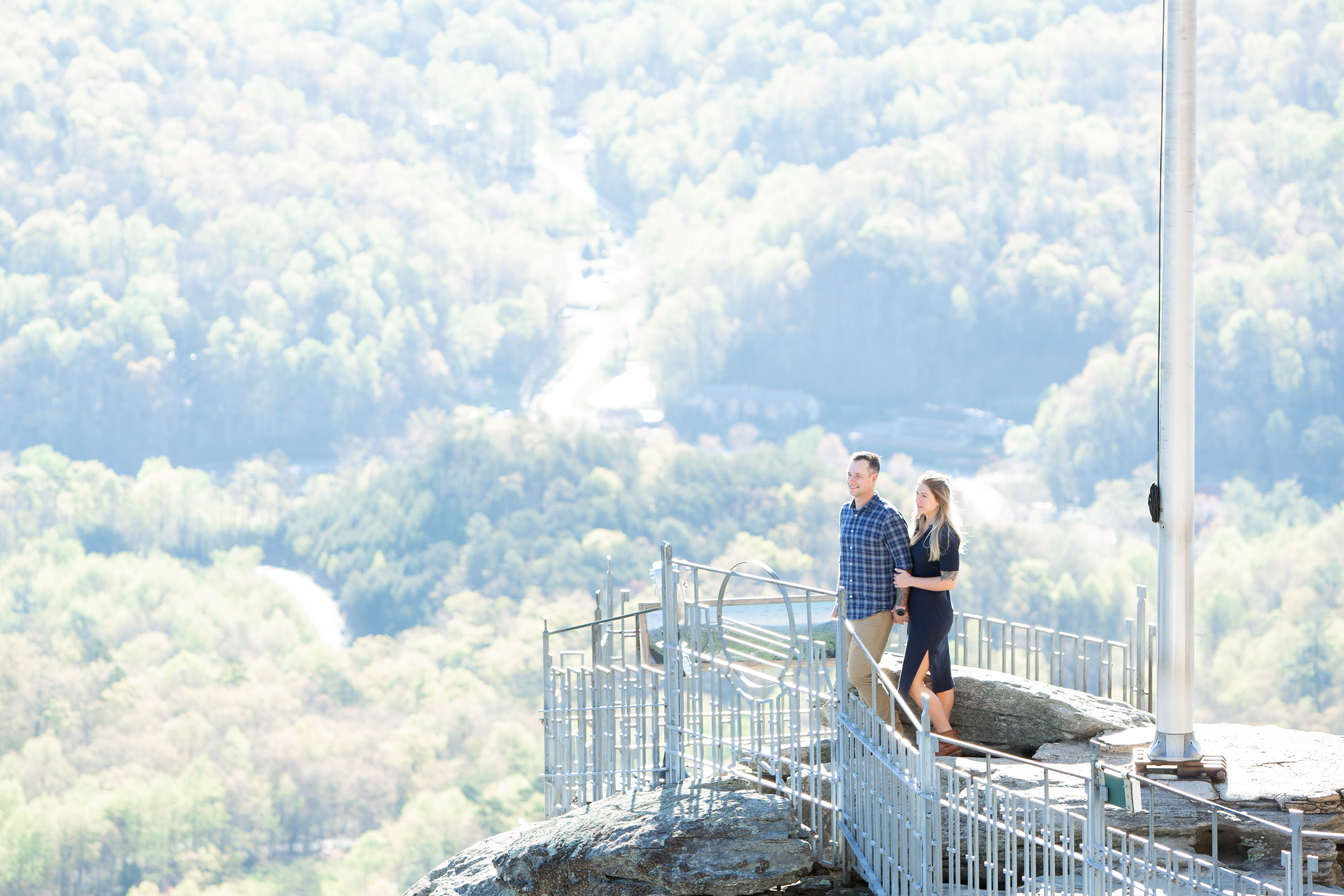 Proposal at Chimney Rock State Park | Christine Scott Photography