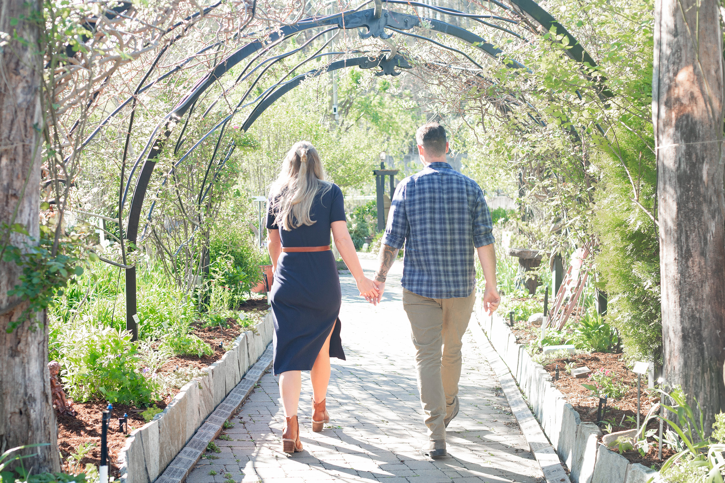 Engagement photos at Lake Lure Flowering Bridge | Christine Scott Photography