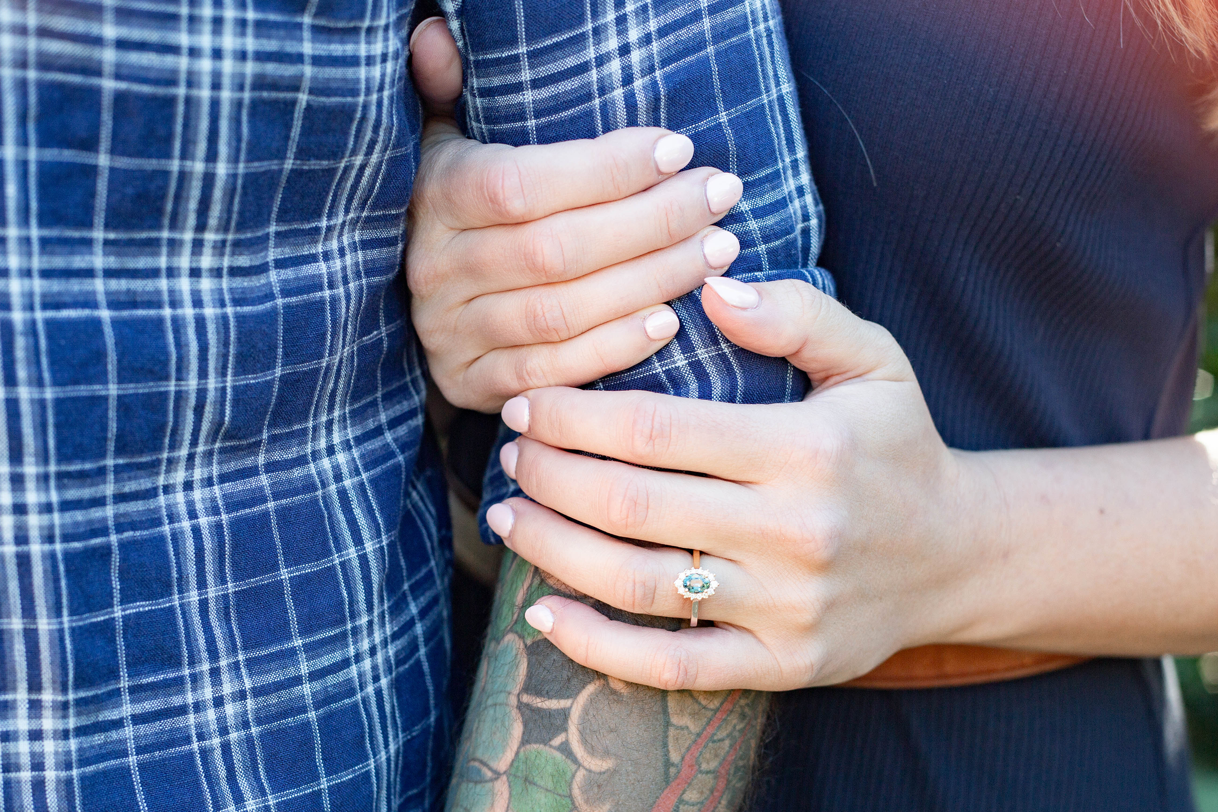 Engagement photos at Lake Lure Flowering Bridge | Christine Scott Photography