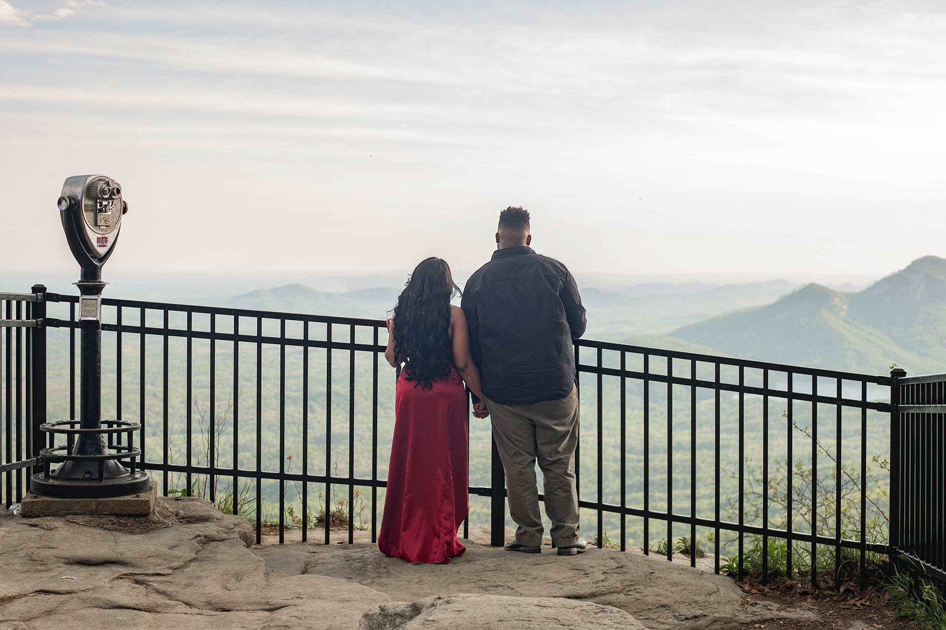 Engagement photos at Caesars Head State Park | Christine Scott Photography