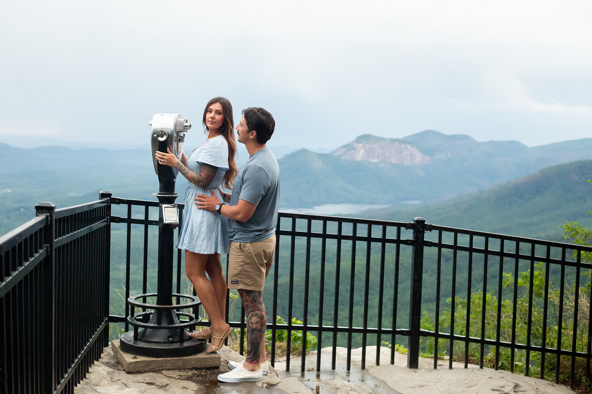 Engagement photos at Caesars Head State Park | Christine Scott Photography