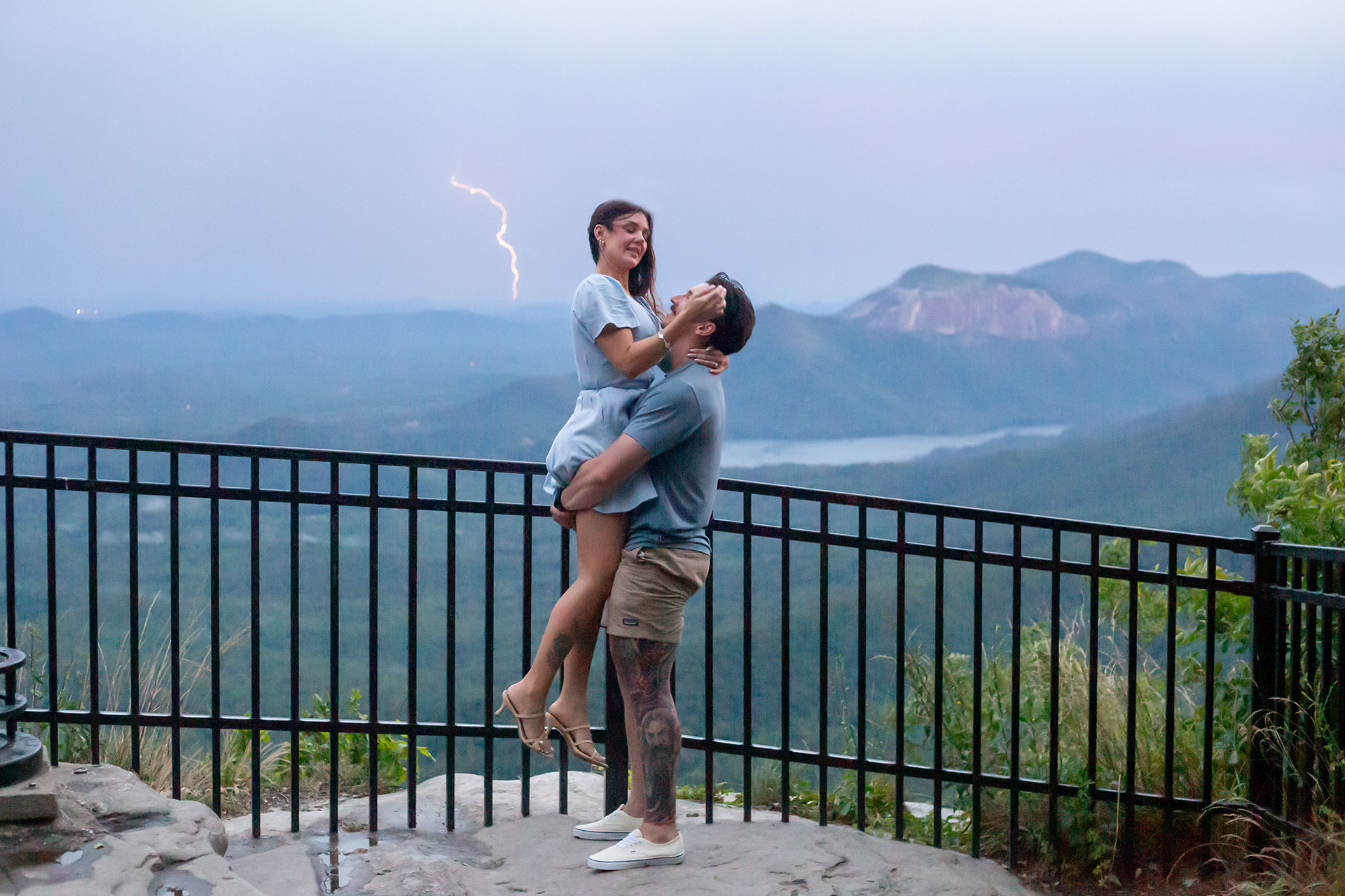 Engagement photos at Caesars Head State Park | Christine Scott Photography