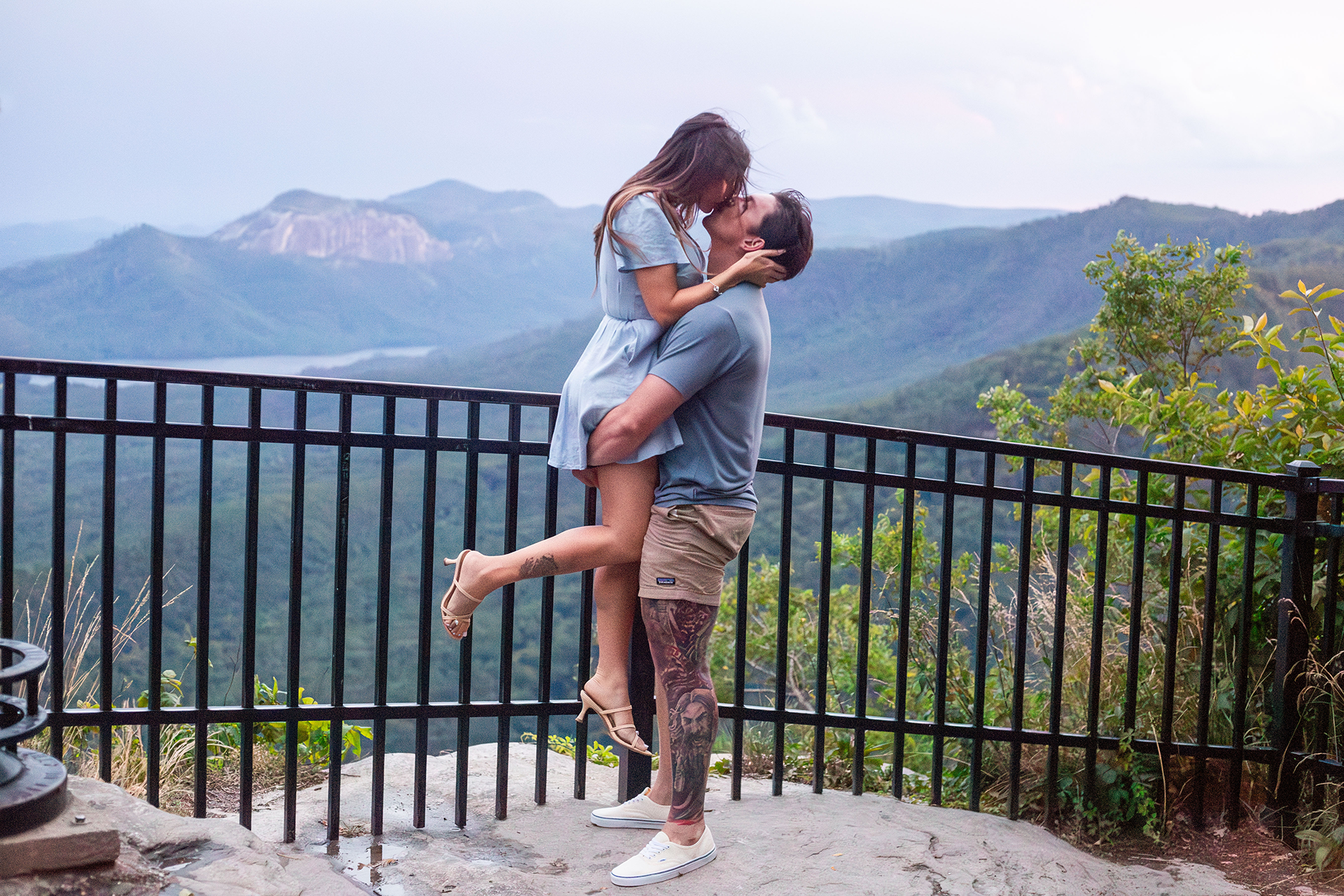 Engagement photos at Caesars Head State Park | Christine Scott Photography