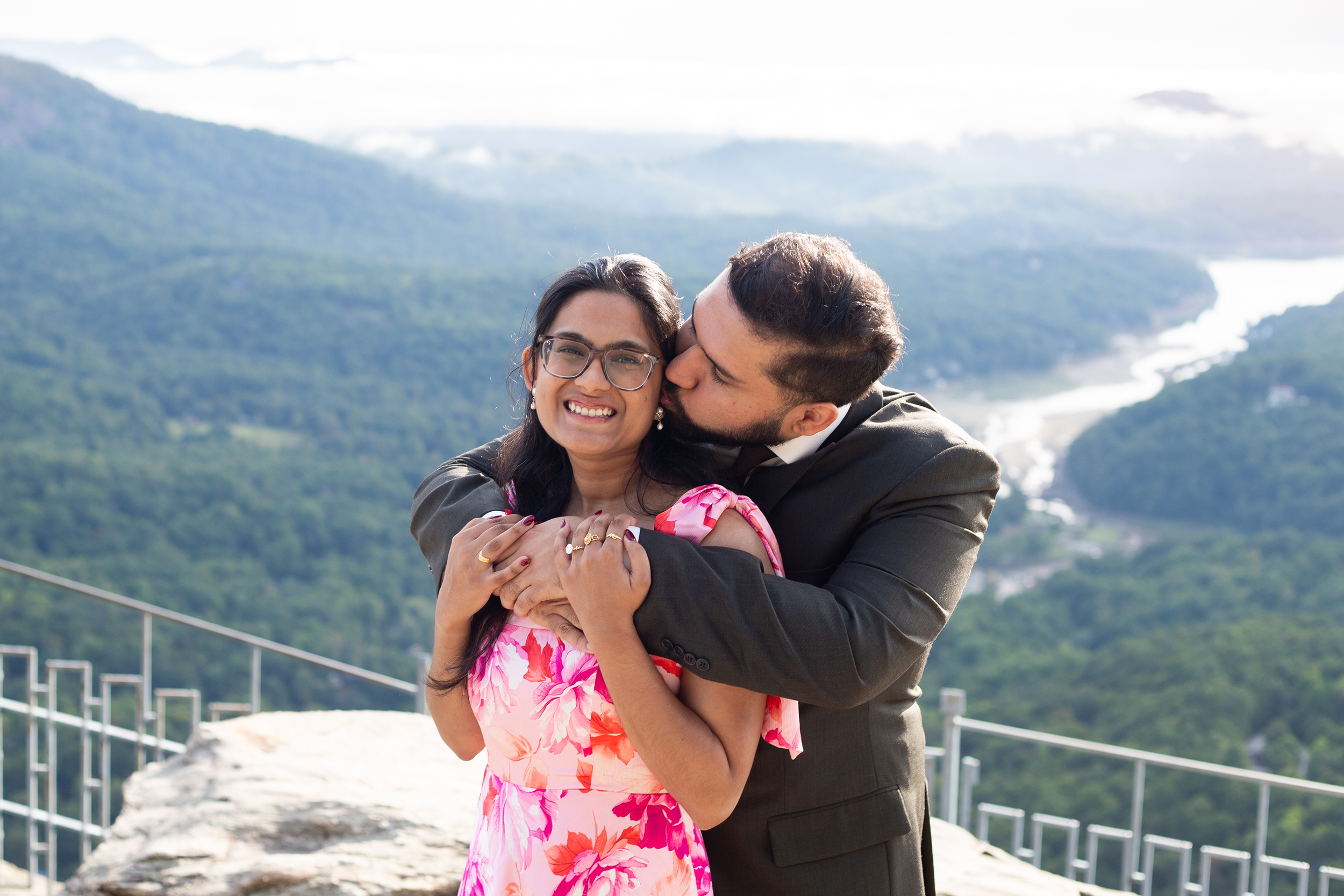 Proposal at Chimney Rock State Park | Christine Scott Photography