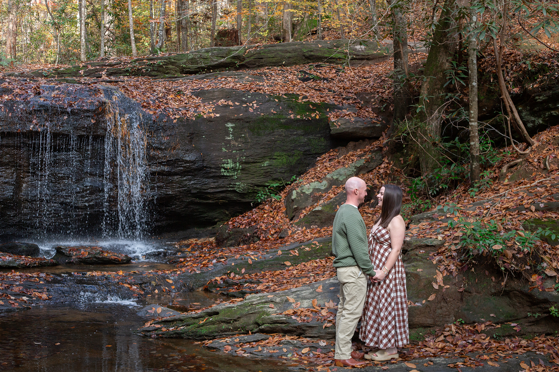 South Carolina Waterfall Engagement Photos | Christine Scott Photography