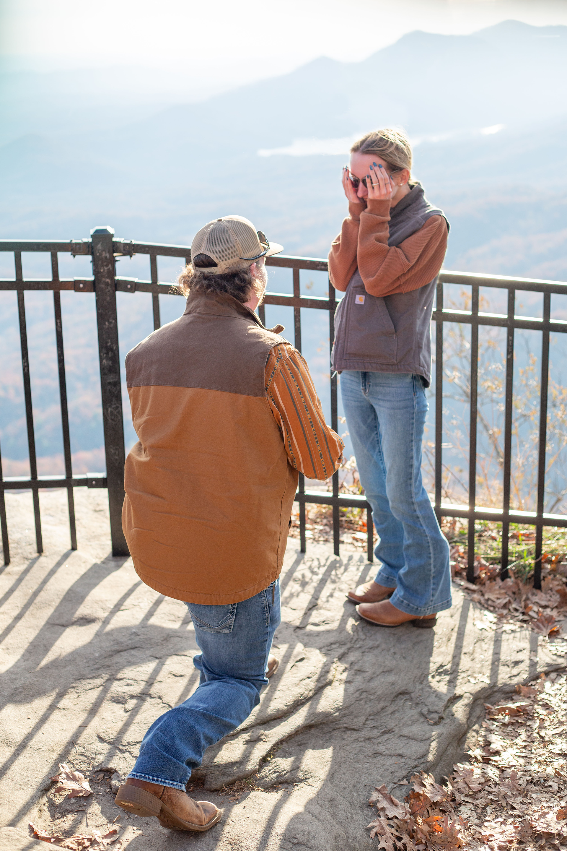 Engagement photos at Caesars Head State Park | Christine Scott Photography