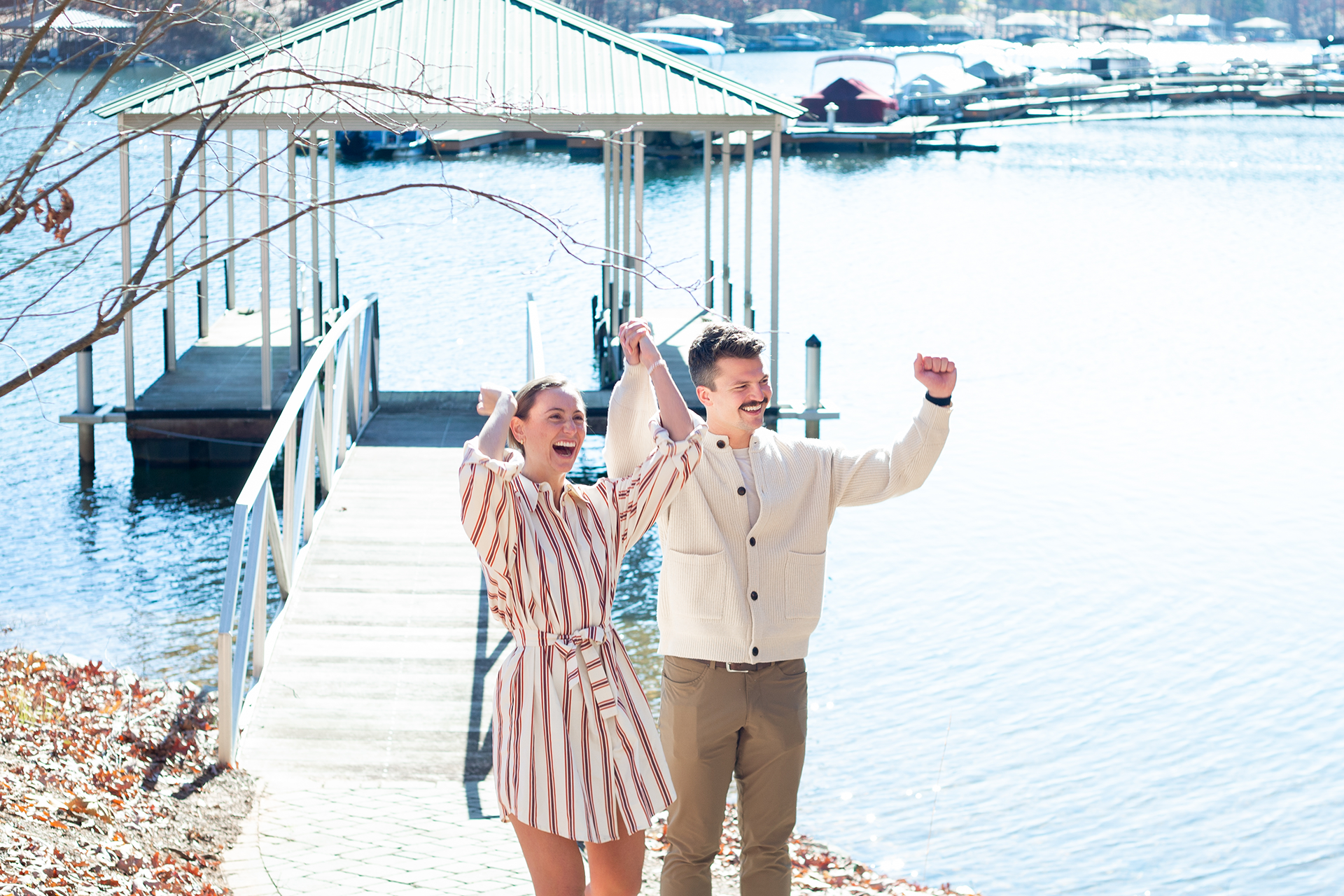 Lake Keowee engagement photos | Christine Scott Photography