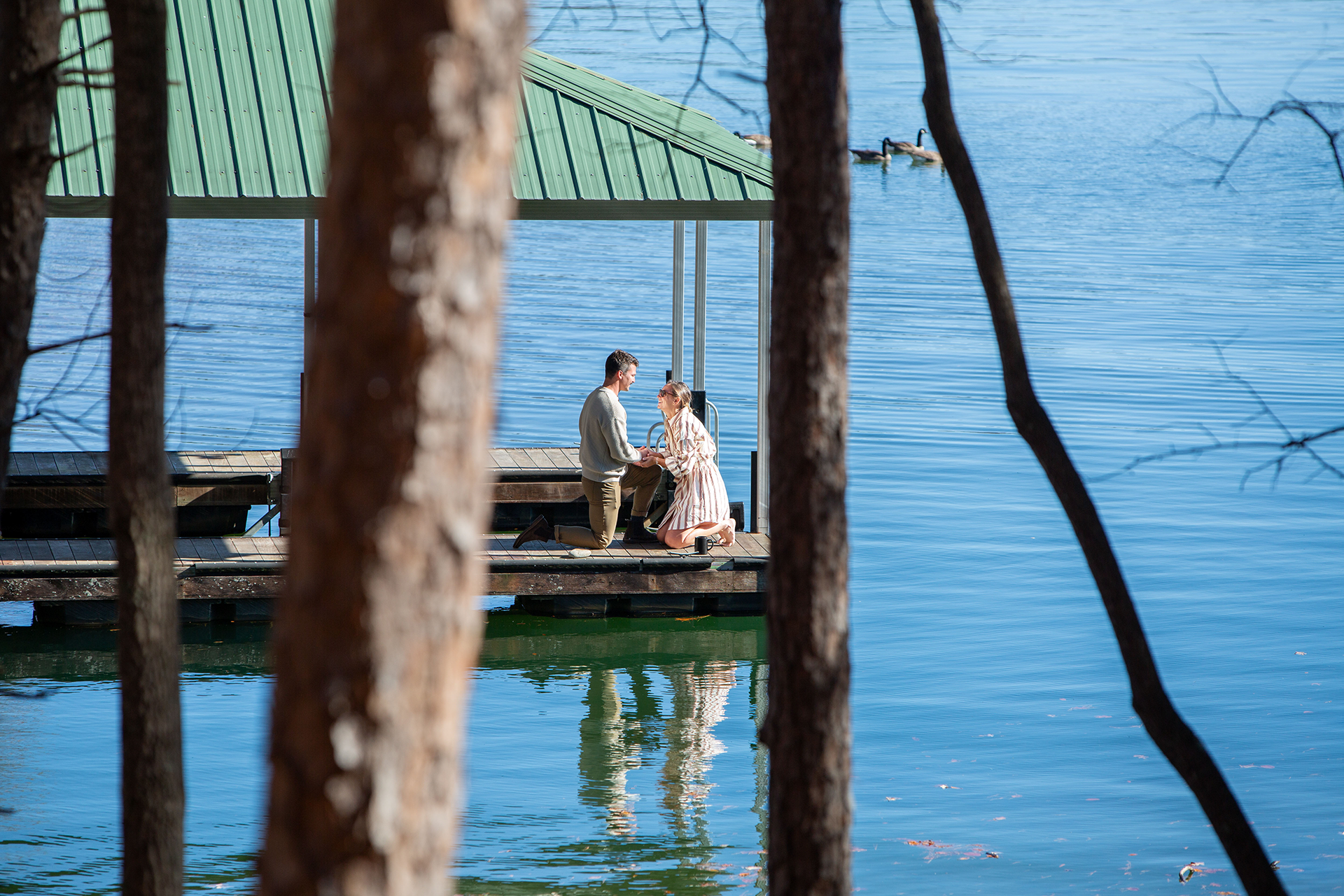 Proposal at Lake Keowee | Christine Scott Photography