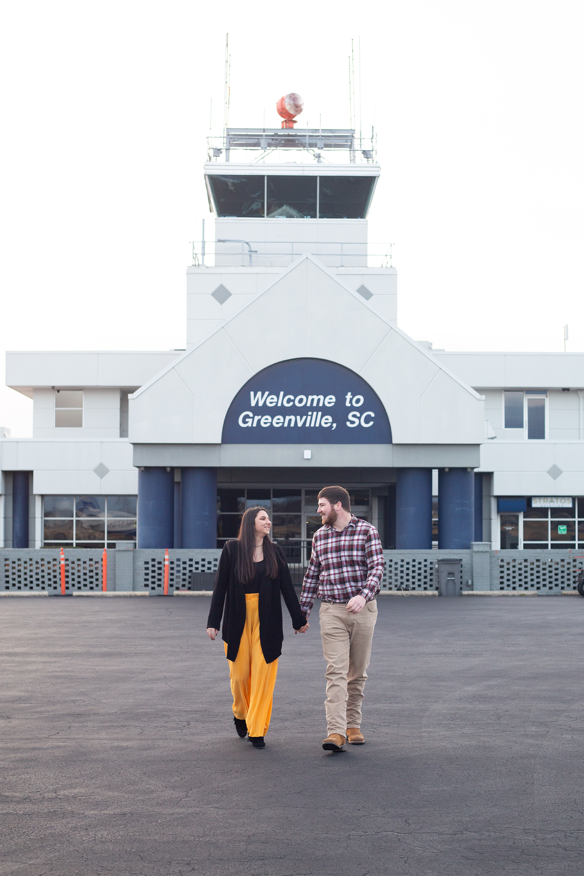 Proposal at Greenville Downtown Airport | Christine Scott Photography