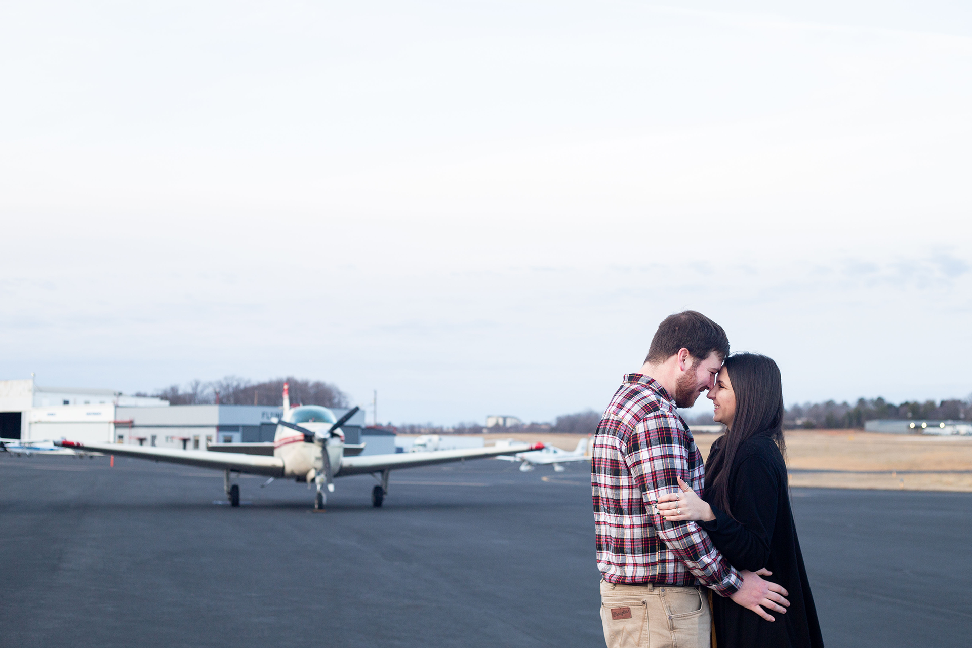 Greenville SC Airport Engagement Photos | Christine Scott Photography