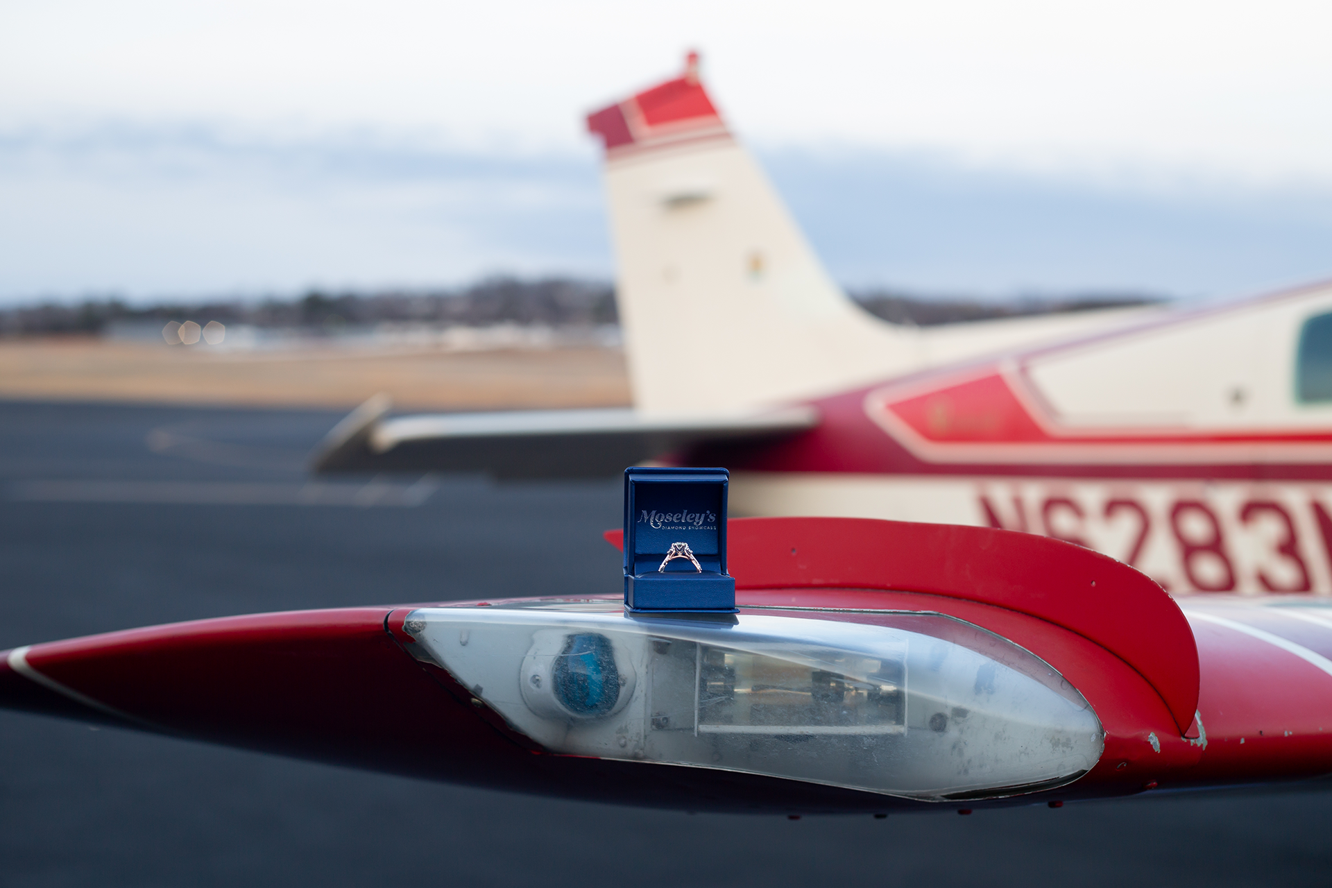 Proposal at Greenville Downtown Airport | Christine Scott Photography
