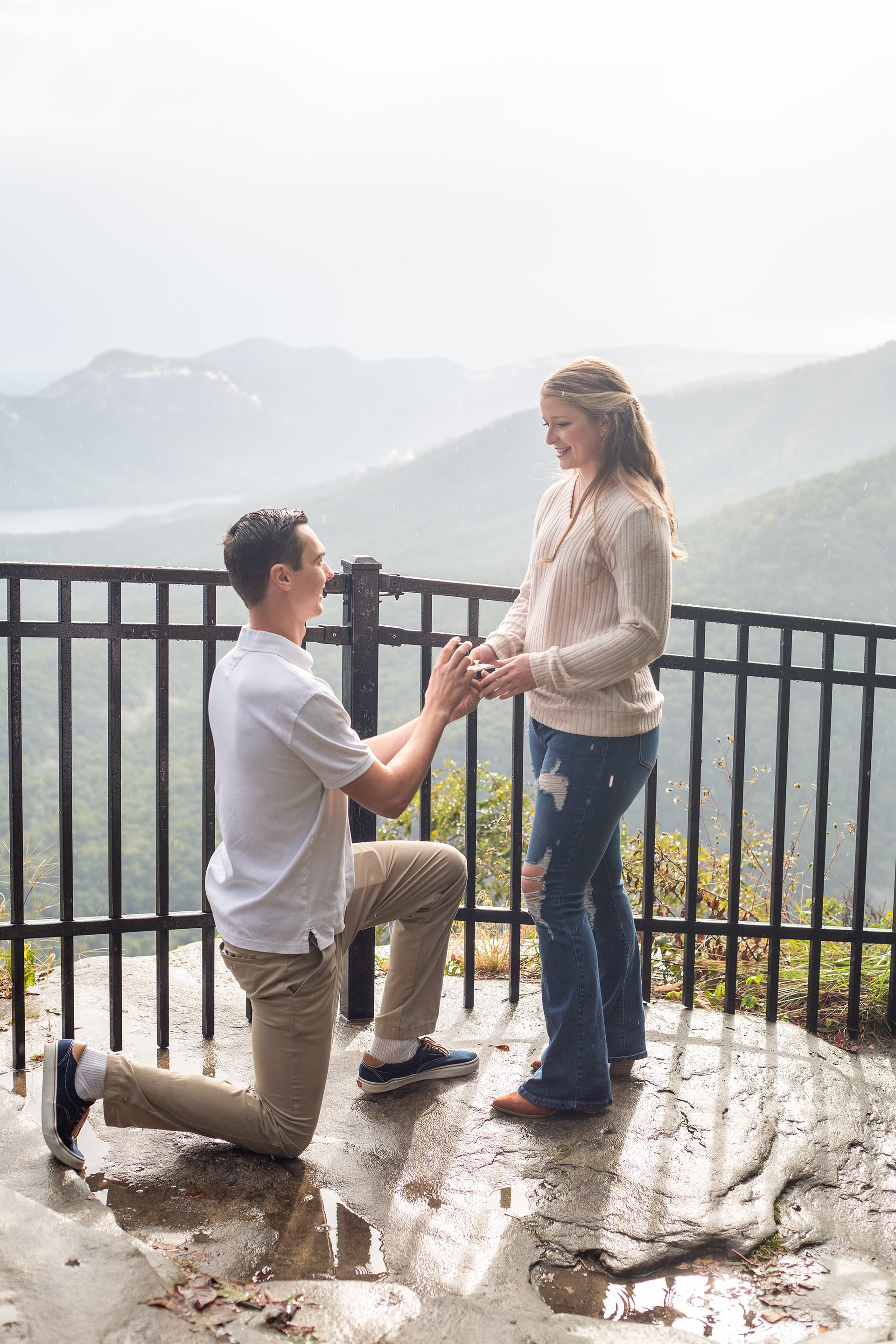 Proposal at Caesars Head State Park | Christine Scott Photography