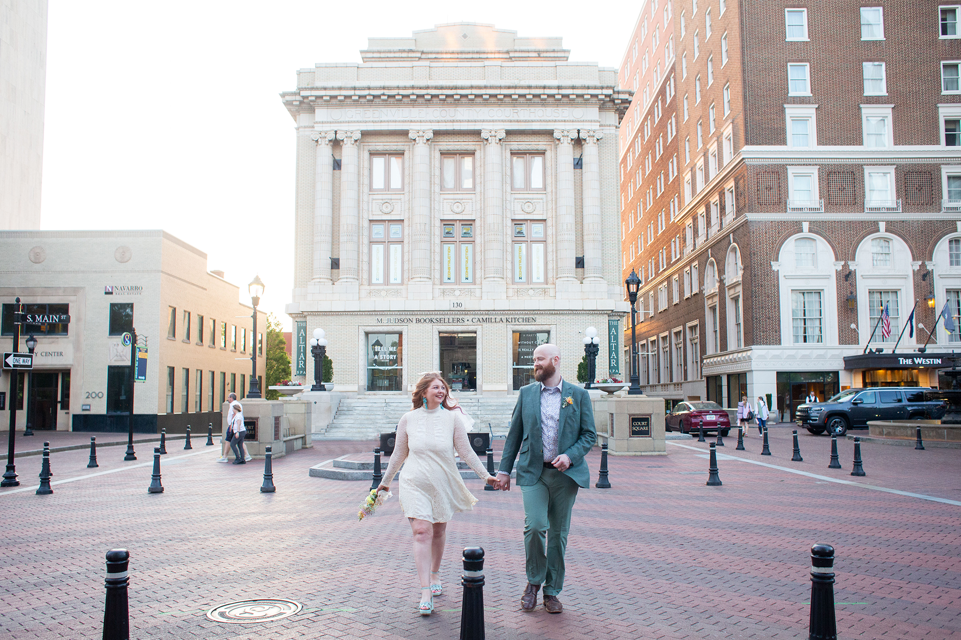 Downtown Greenville Elopement Photos | Christine Scott Photography