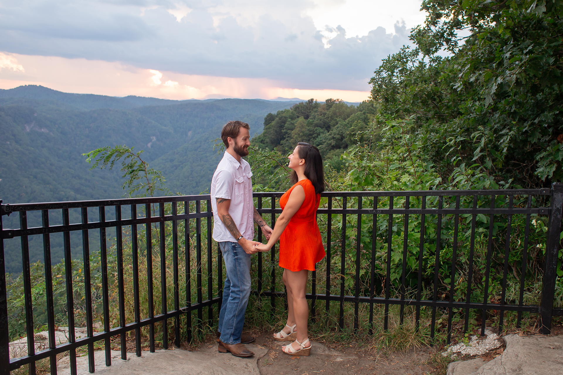 Engagement photos at Caesars Head State Park | Christine Scott Photography