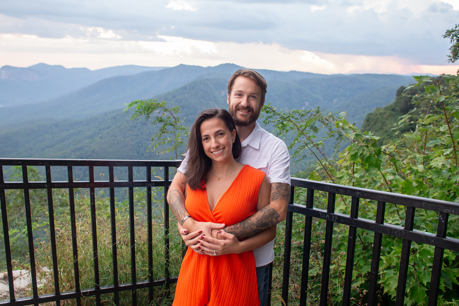Engagement photos at Caesars Head State Park | Christine Scott Photography