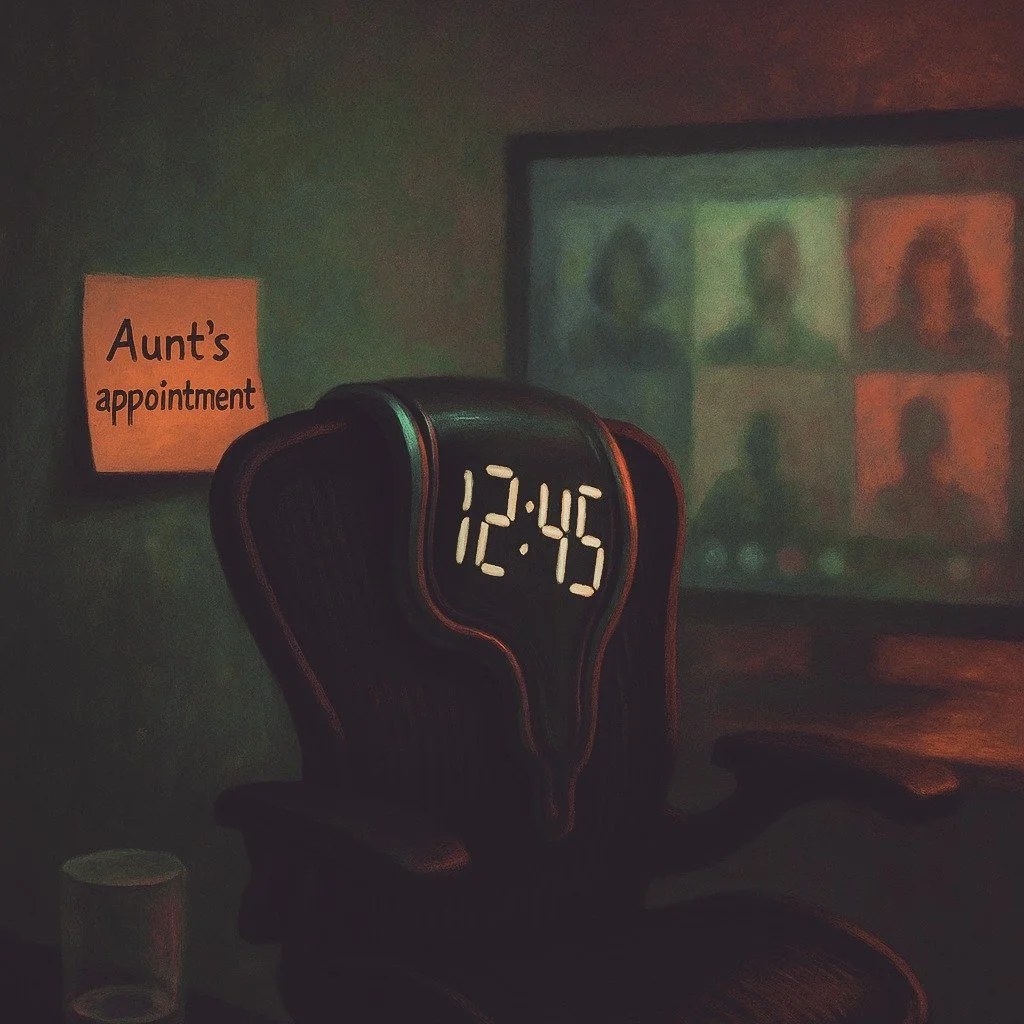 Yes, I used AI for this image. Hybrid calendars feel like a melting clock. Between back-to-back Zooms and getting my aunt to her cardiology check-in, every minute counts.

Mark Cuban predicts AI deepfakes will make face-to-face moments priceless. Sou