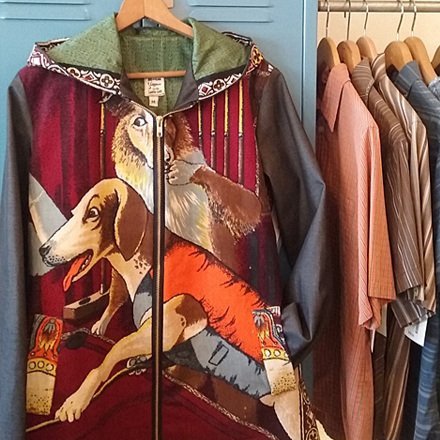  Vintage tapestry upcycled jacket 
