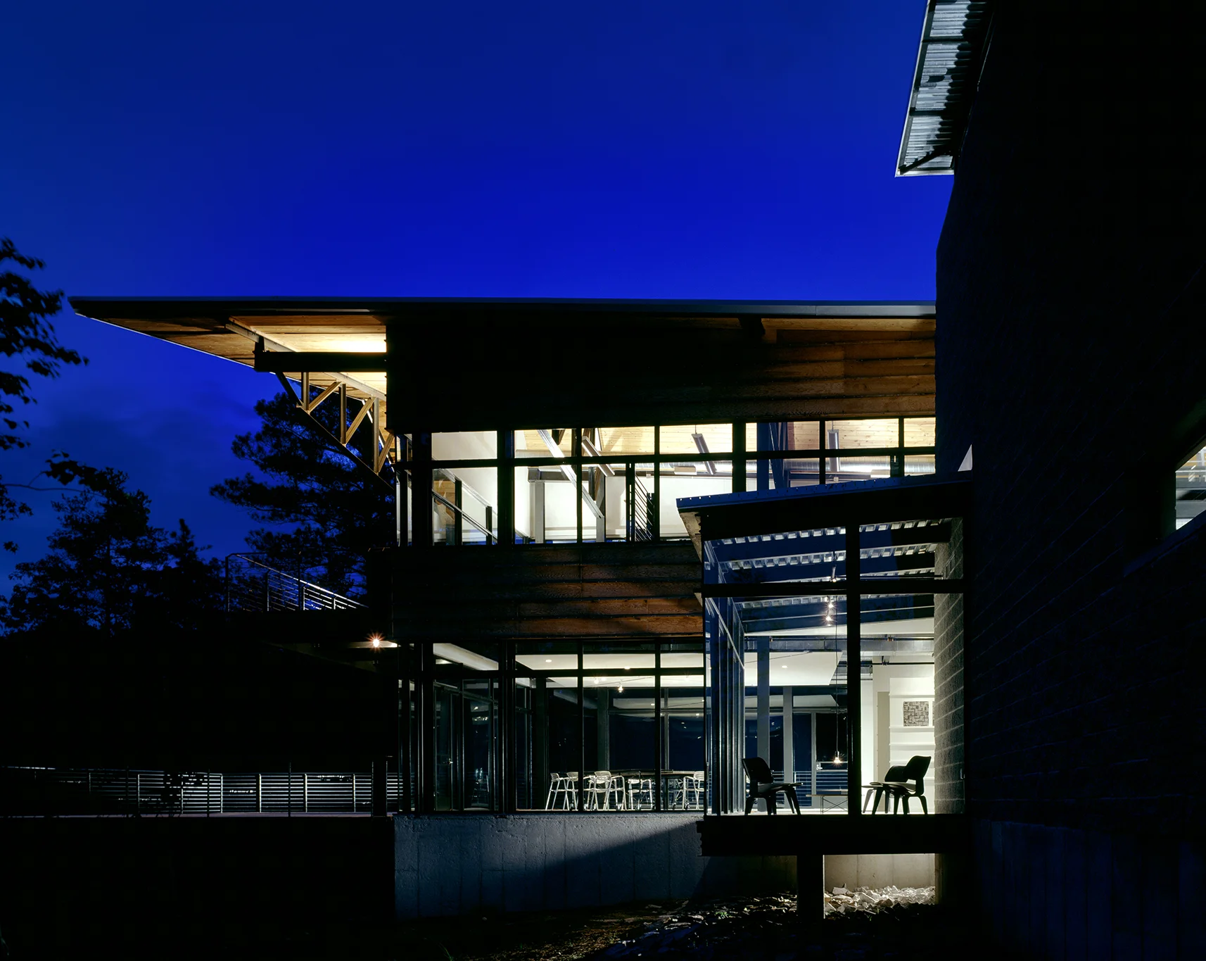View of the studios at night