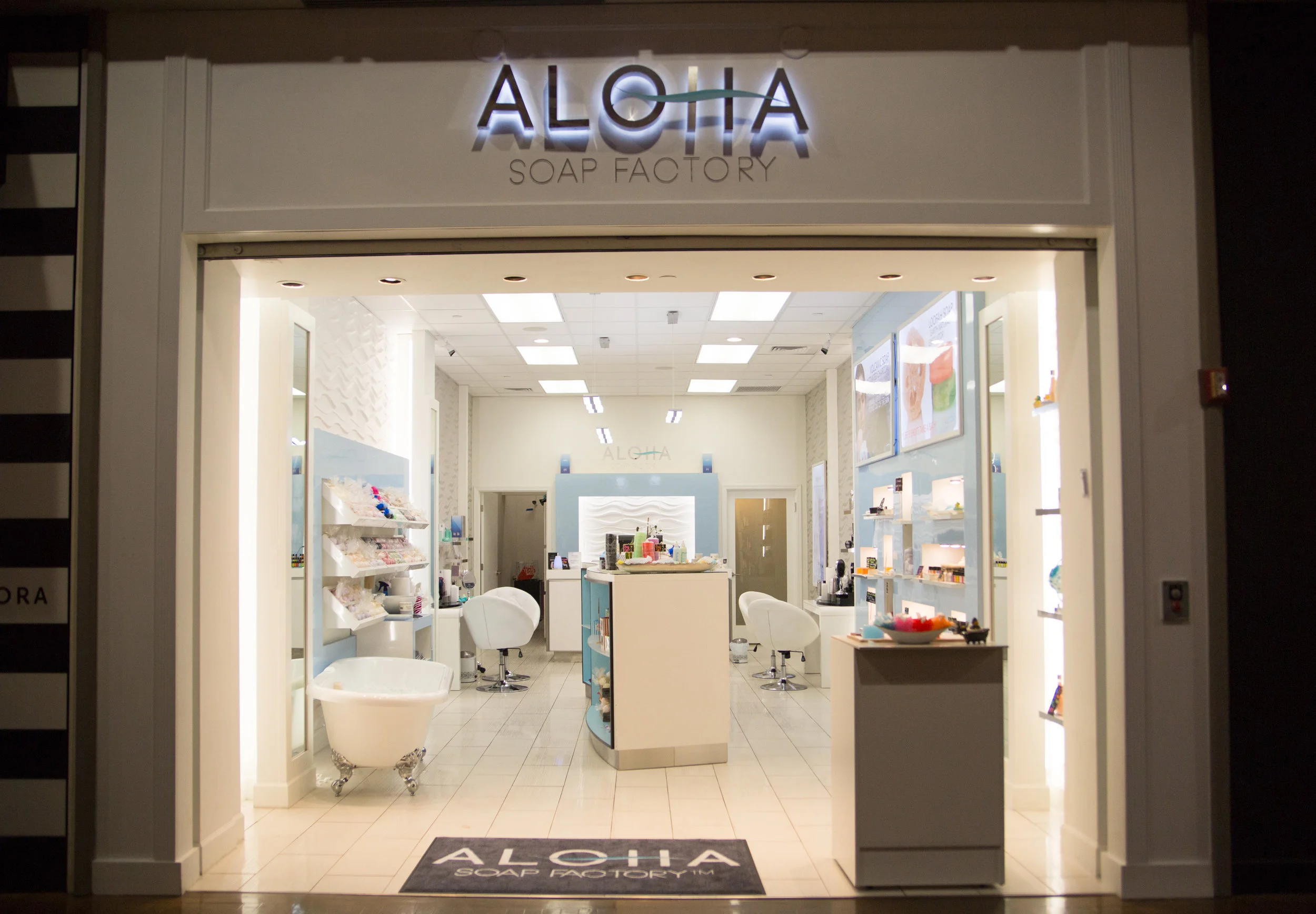 We would love to welcome you to visit our Aloha Soap Factory Boutique where we carry handmade therapeutic soaps, bath bombs, bath salts, body lotions, essential oils and aromatic oils, diffusers, face masks, loofah soaps, cupcake soaps, towels, candles and other related items. Enjoy Hawaii at the comfort of your home :)