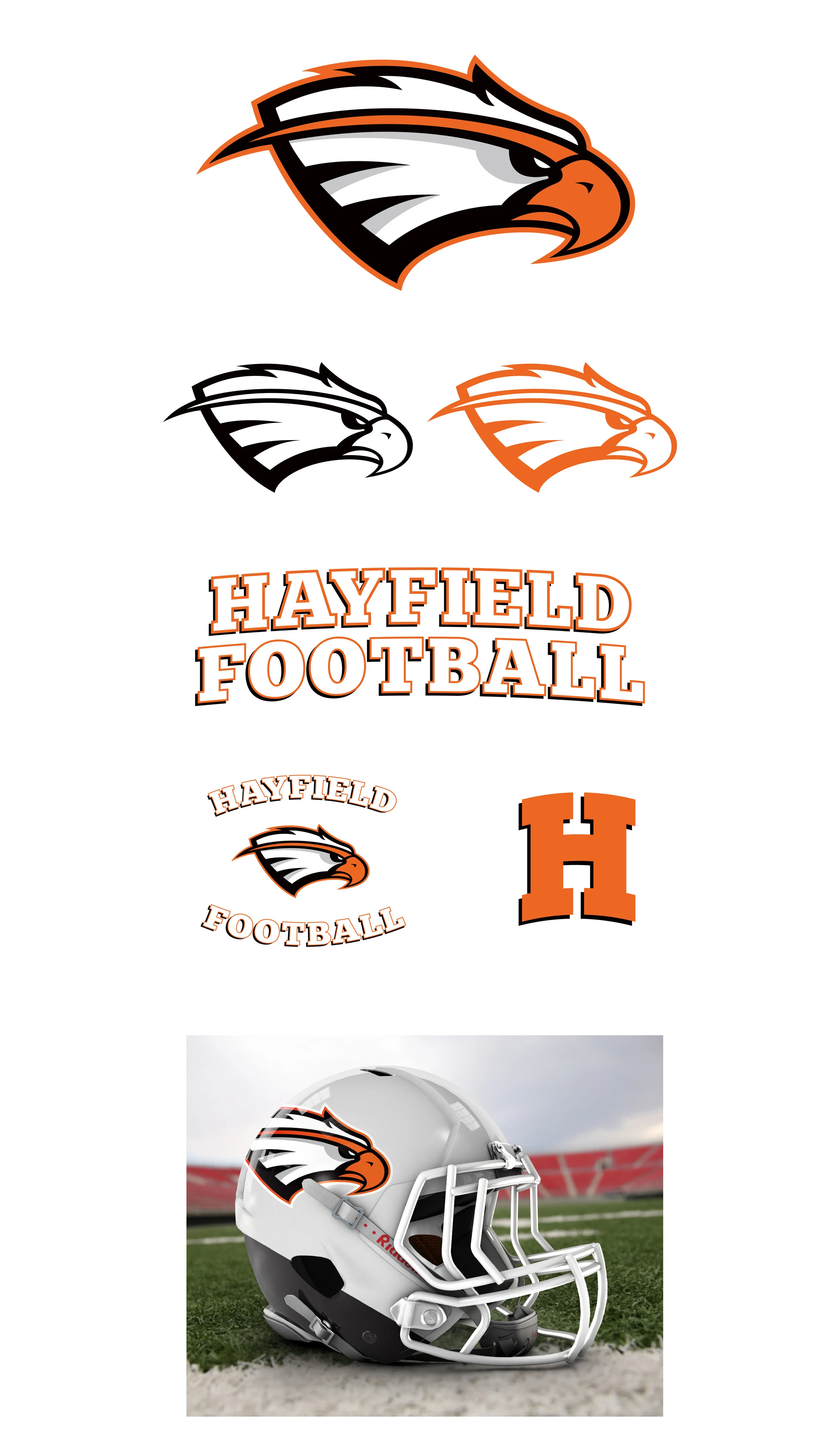 Hayfield High School Football Logo Design — JIMMY HENDERSON DESIGN & ILLUSTRATION