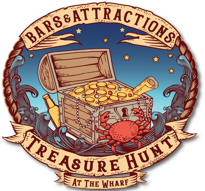 Bars & Attractions Treasure Hunt at the Wharf Logo