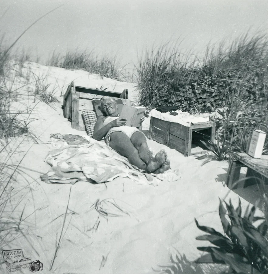 My grandmother in the dunes