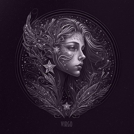 Virgo astrology sign artwork