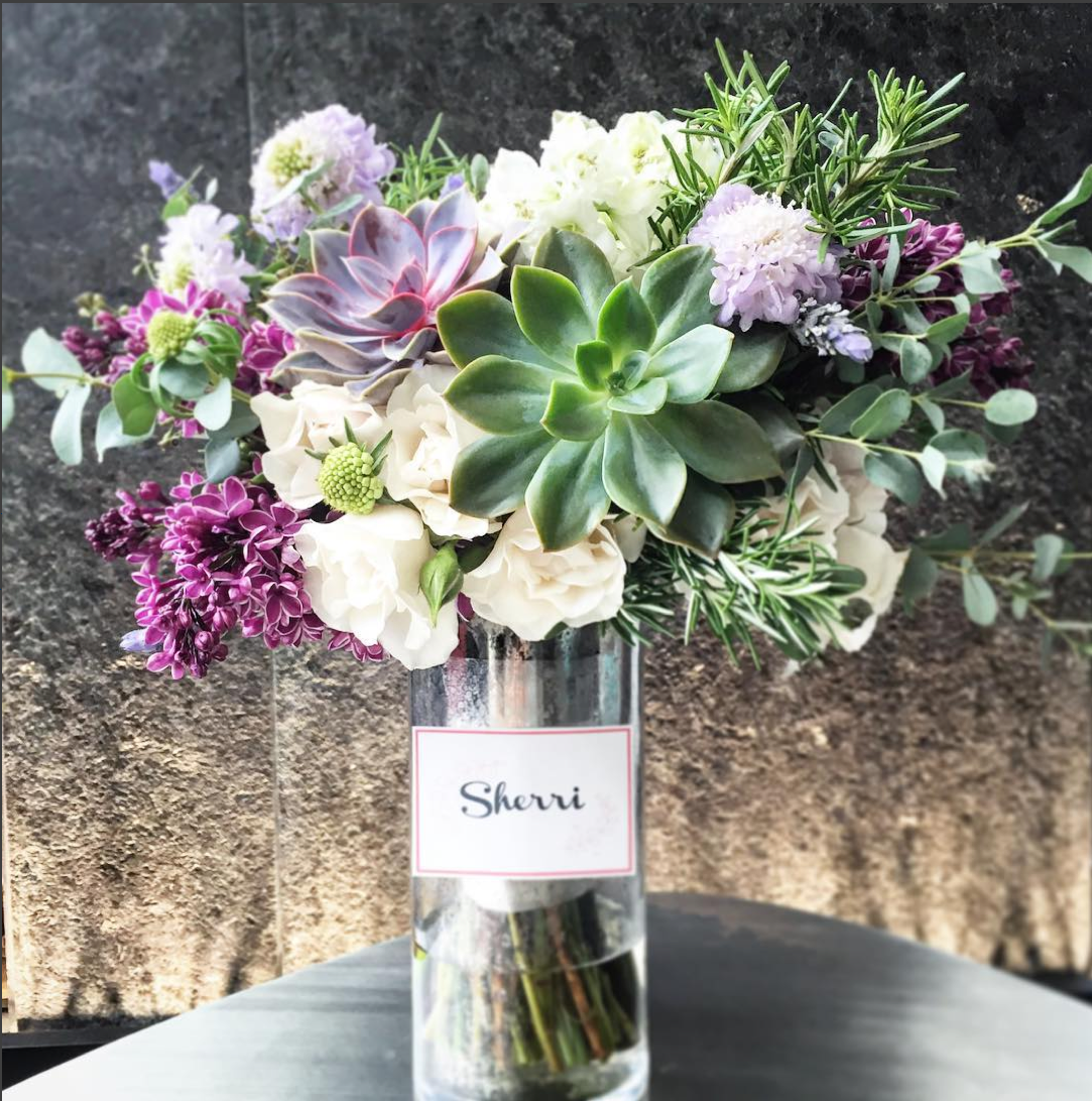 Sherri's Succulent and Lavender Inspired Bouquet