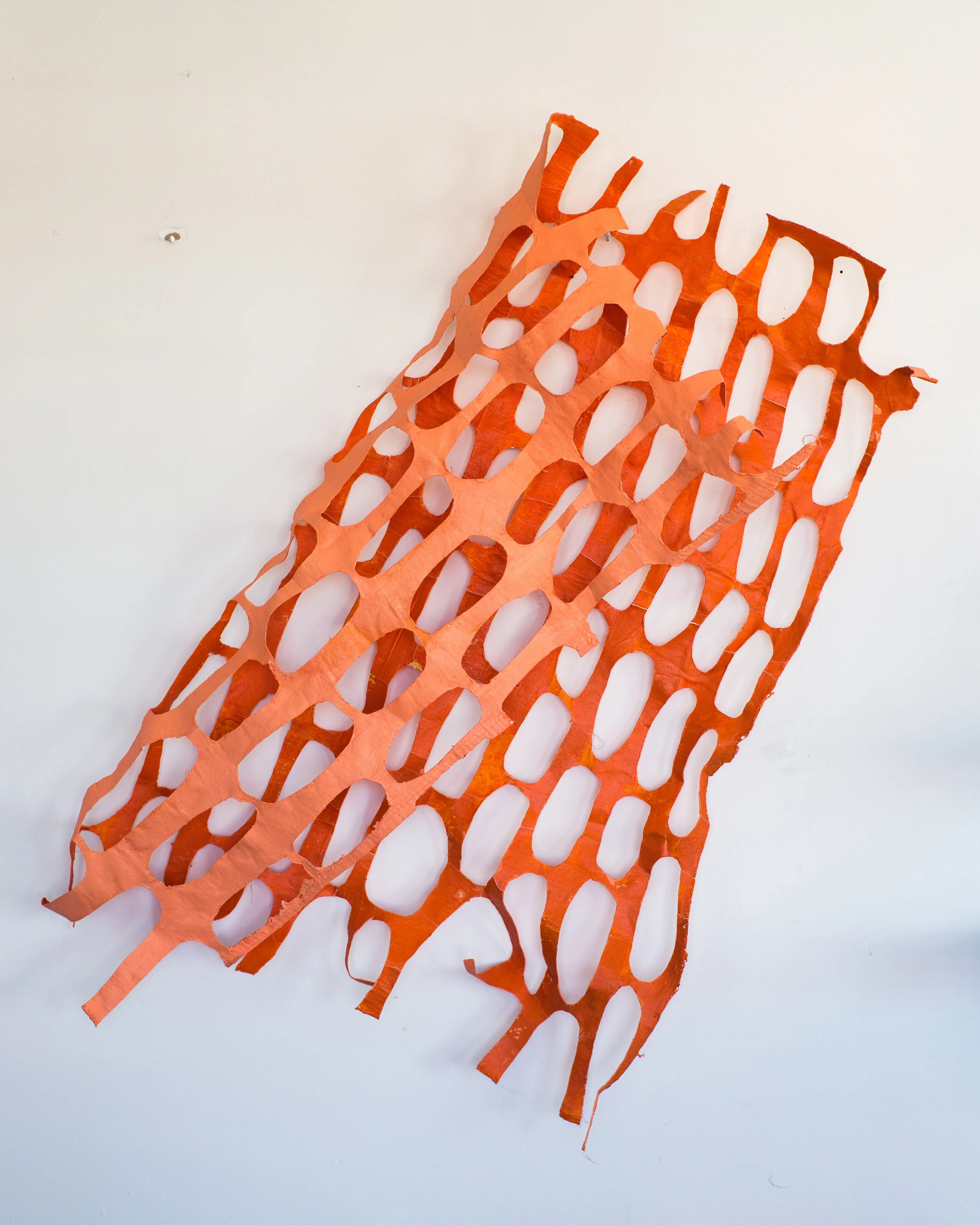   Rug for construction site (Fencing) , Acrylic on canvas   