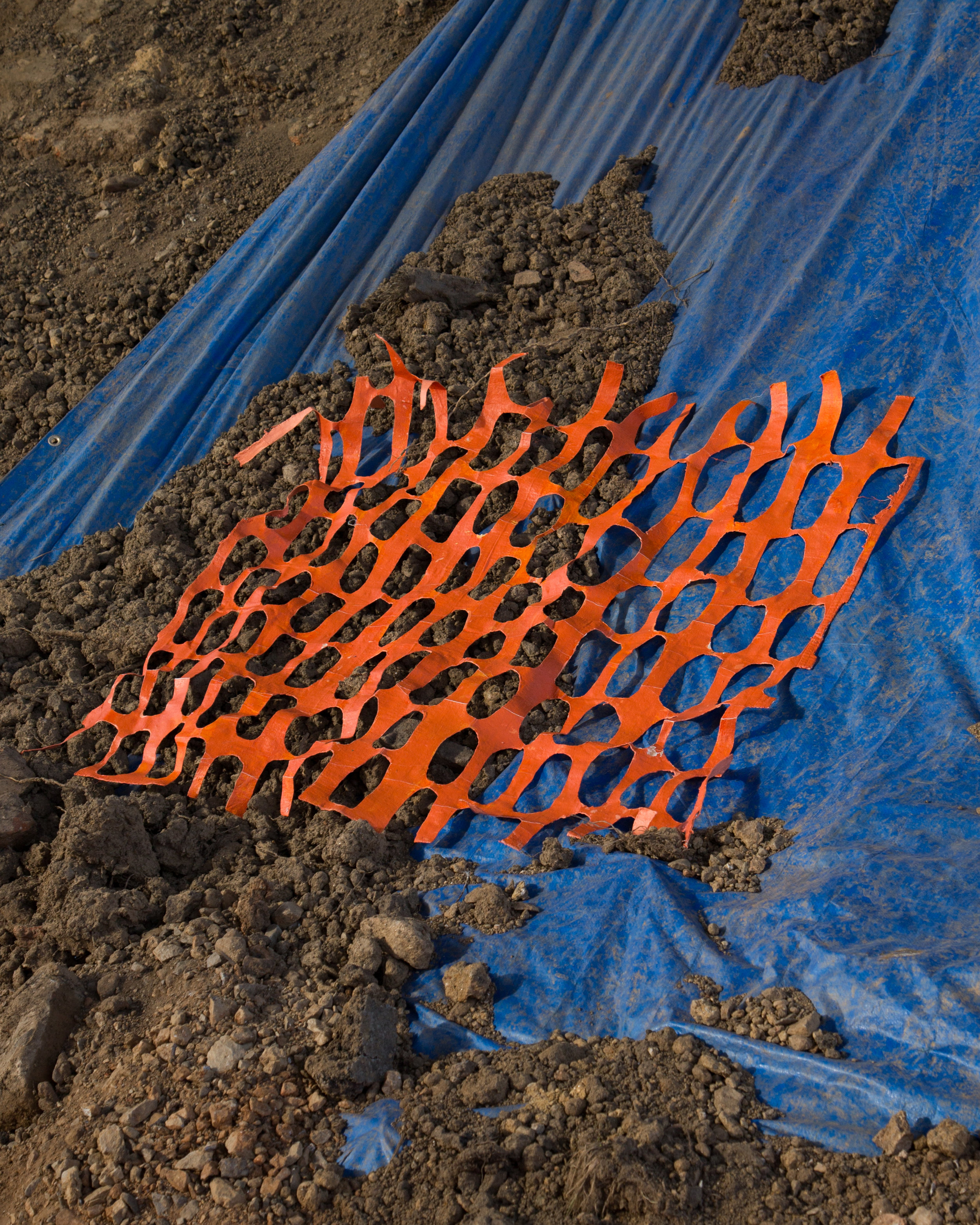   Rug for construction site (Fencing) , Acrylic on canvas (Installation view)     