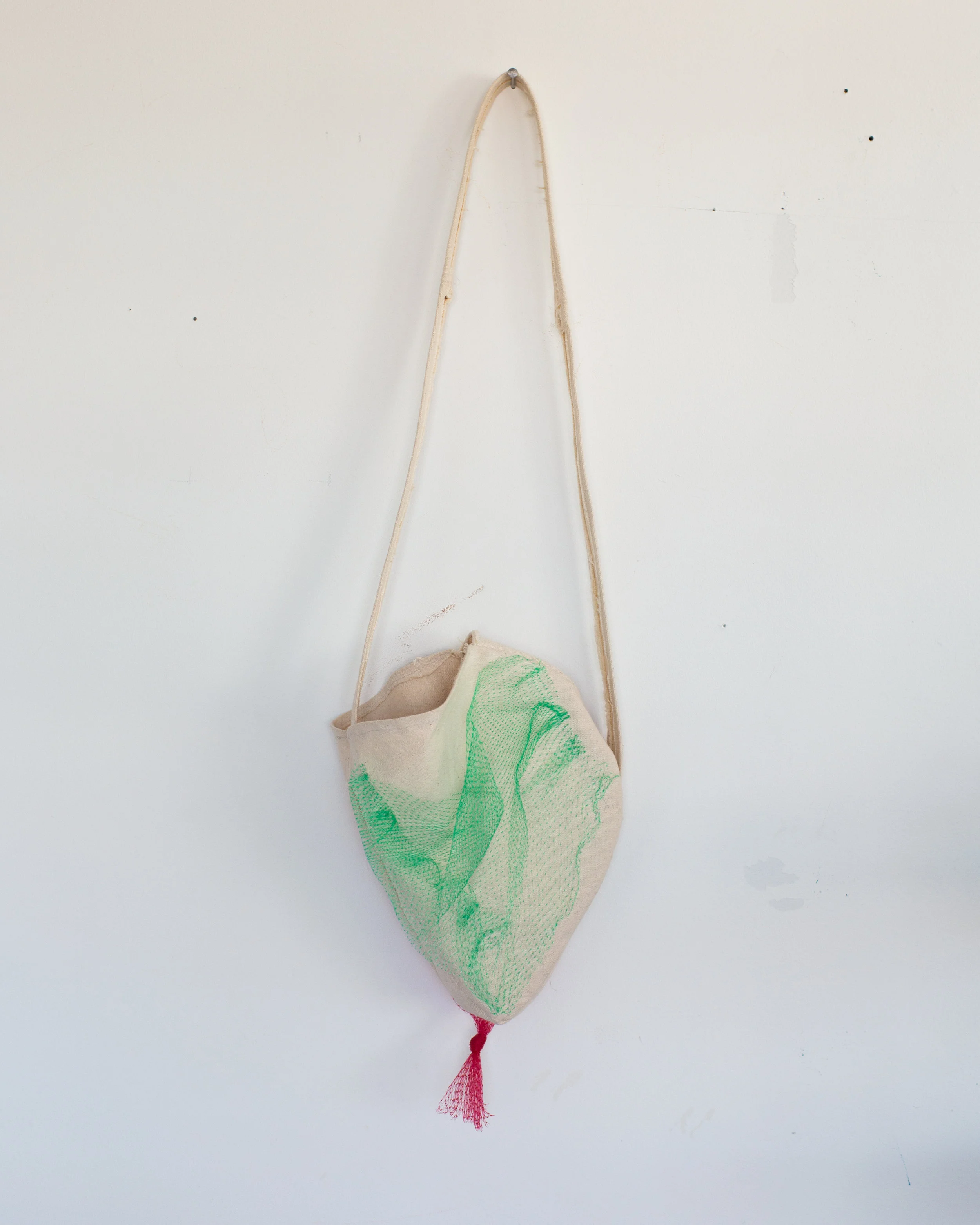   Bag for supermarket runs , Raw canvas with plastic produce bags 